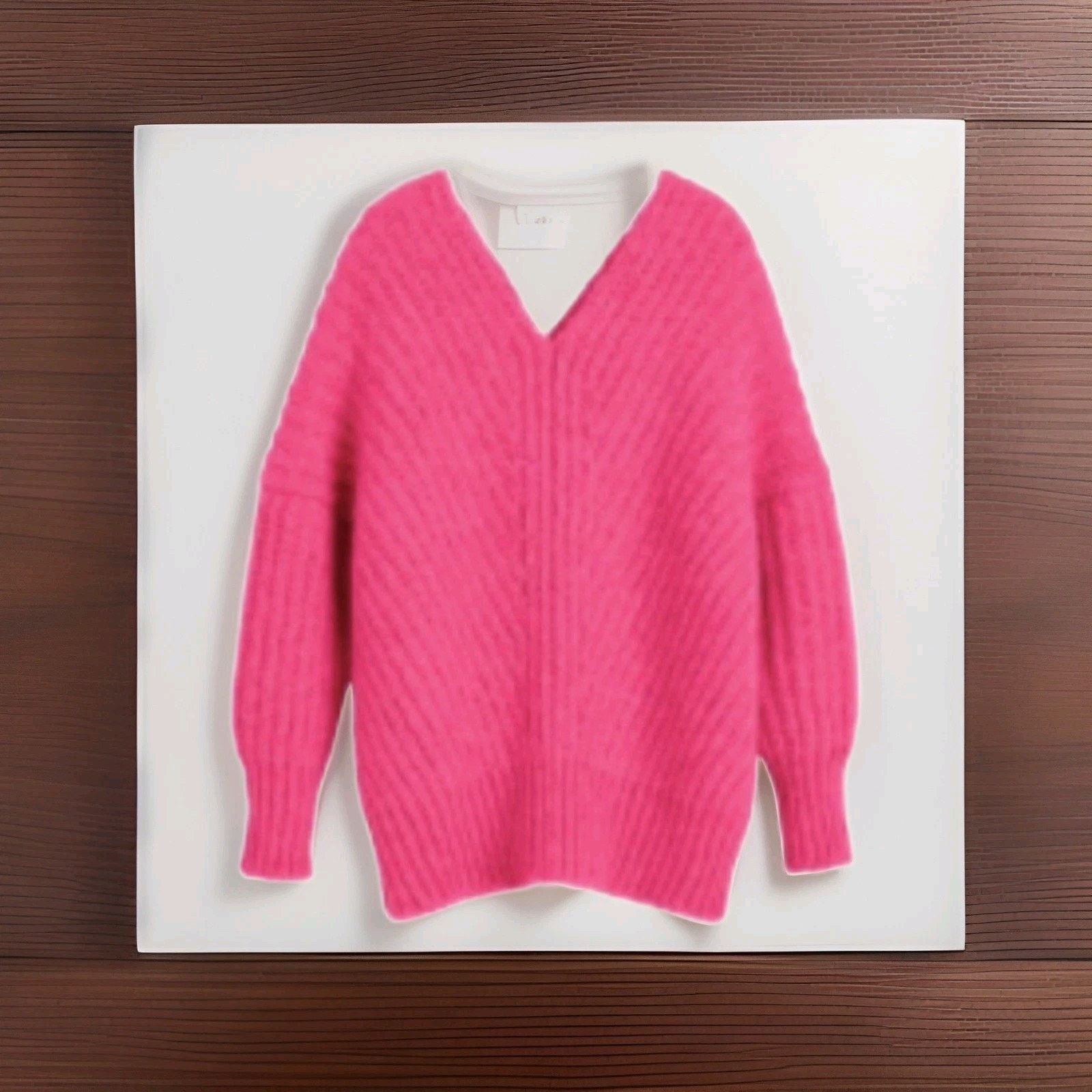 Other Cuyana Womens Alpaca /Wool Chunky V Neck Azalea Sweater XS/S Size S / US 4 / IT 40 - 2 Thumbnail