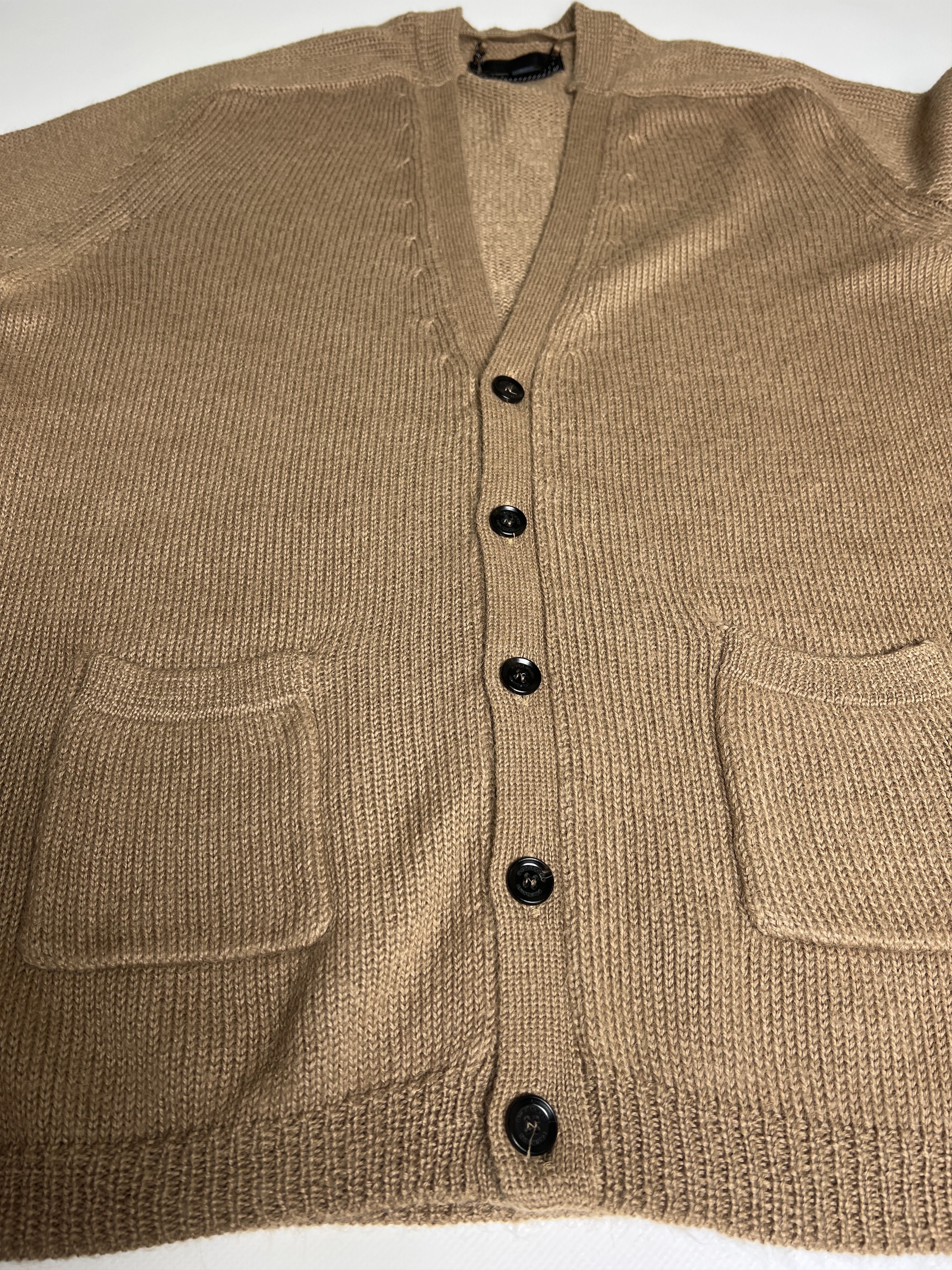 Burberry Prorsum BURBERRY PRORSUM Italy Camel Knit Blend Cardigan Sweater Size US XL / EU 56 / 4 - 6 Thumbnail