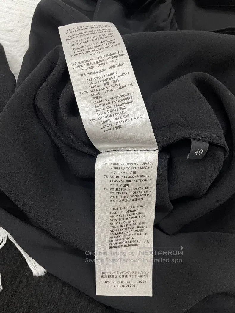 Gucci Gucci Black laced silk shirt Size S / US 4 / IT 40 - 6 Thumbnail