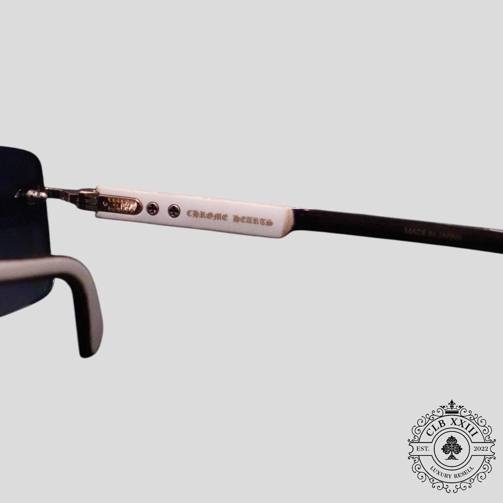 Chrome Hearts Chrome Hearts Deep II Sunglasses in White/Gold Size ONE SIZE - 5 Thumbnail