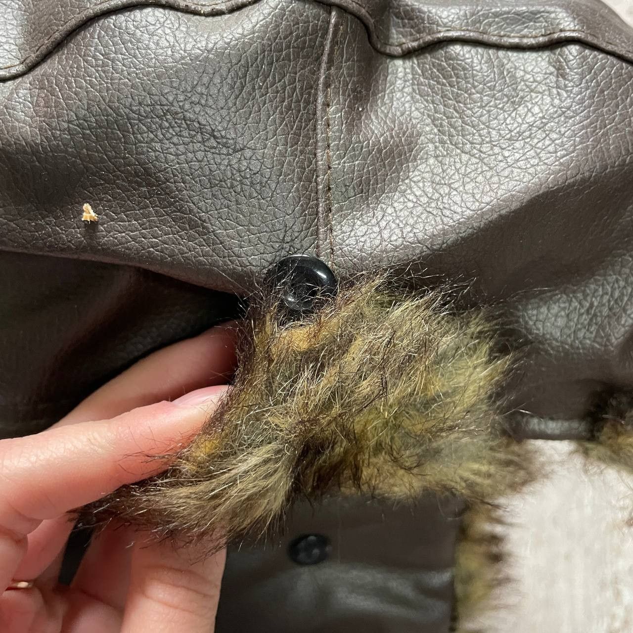 Vintage VINTAGE 90S USHANKA LEATHER BEANIE MOHAIR RARE HYPE Size ONE SIZE - 4 Thumbnail