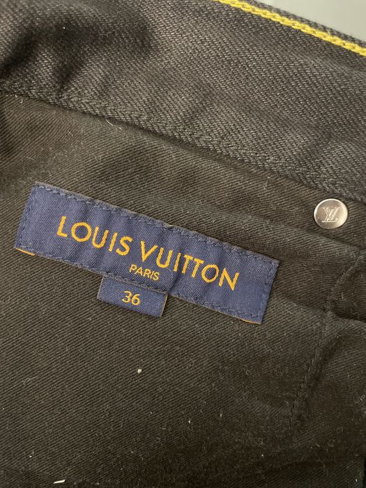 LOUIS VUITTON Regular Denim Pants Black. Size 36