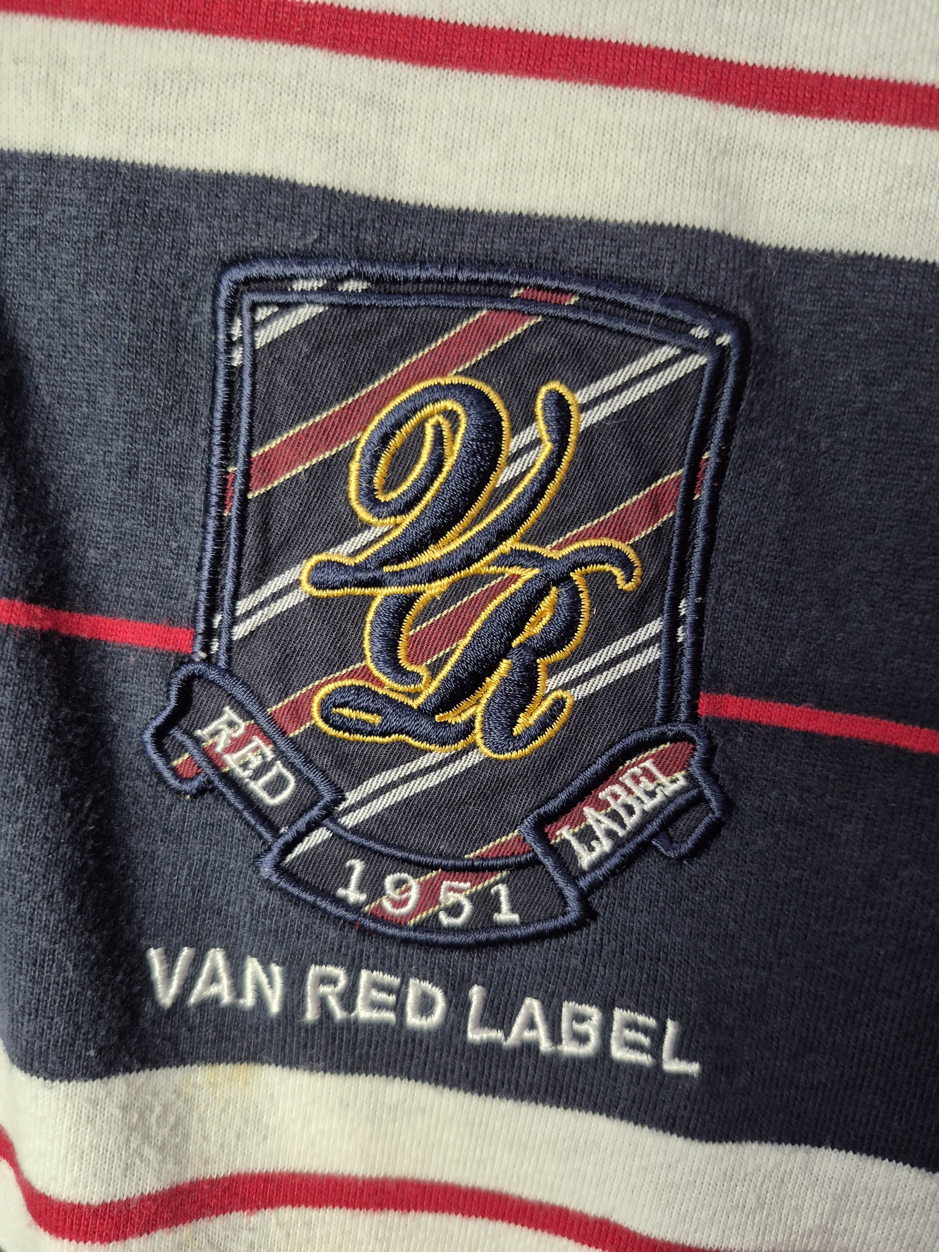 Japanese Brand × Van 🔥 Van Red Label Polo Stripes Rugby Tee Size US L / EU 52-54 / 3 - 2 Thumbnail