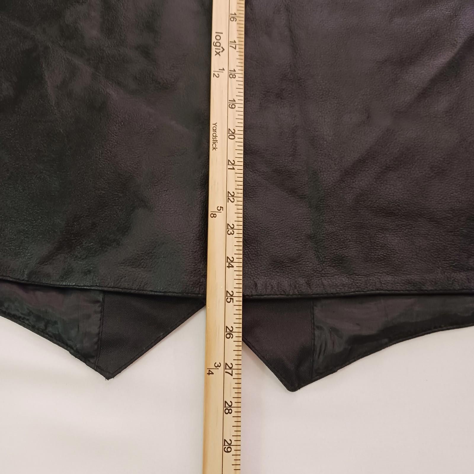 Genuine Leather Genuine Leather Men's Black Real Leather Snap Button Vest 48 Size US M / EU 48-50 / 2 - 7 Thumbnail