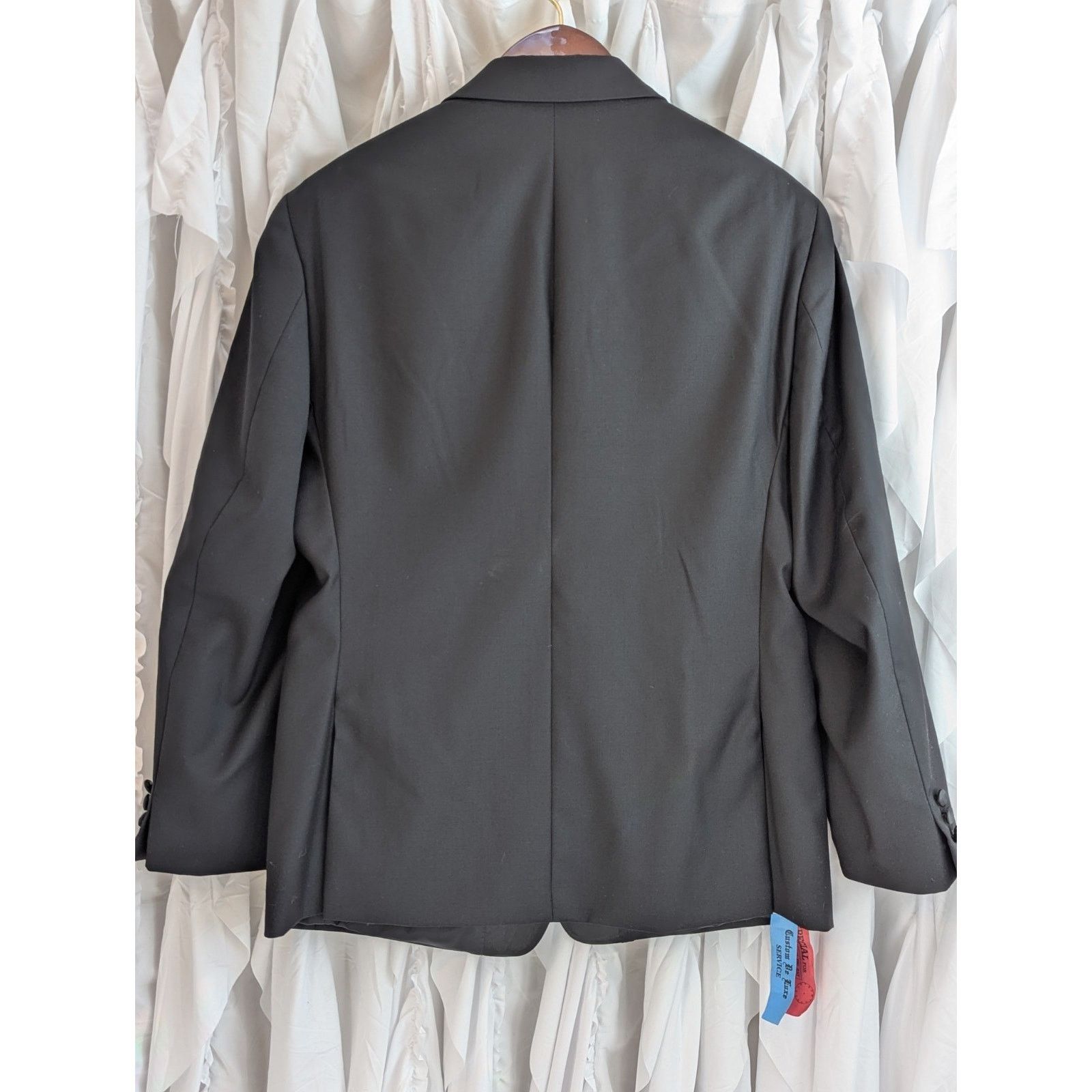 Calvin Klein Tuxedo Jacket Size 42S 100% Wool 2 Button Notch Lapel Size 42S - 14 Thumbnail