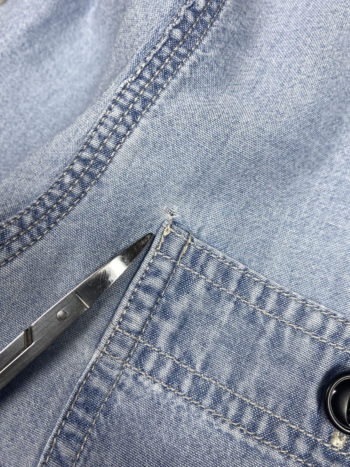 Polo Ralph Lauren Vintage Polo Jeans Co Ralph Lauren Distressed Denim Shirt Size US L / EU 52-54 / 3 - 9 Thumbnail