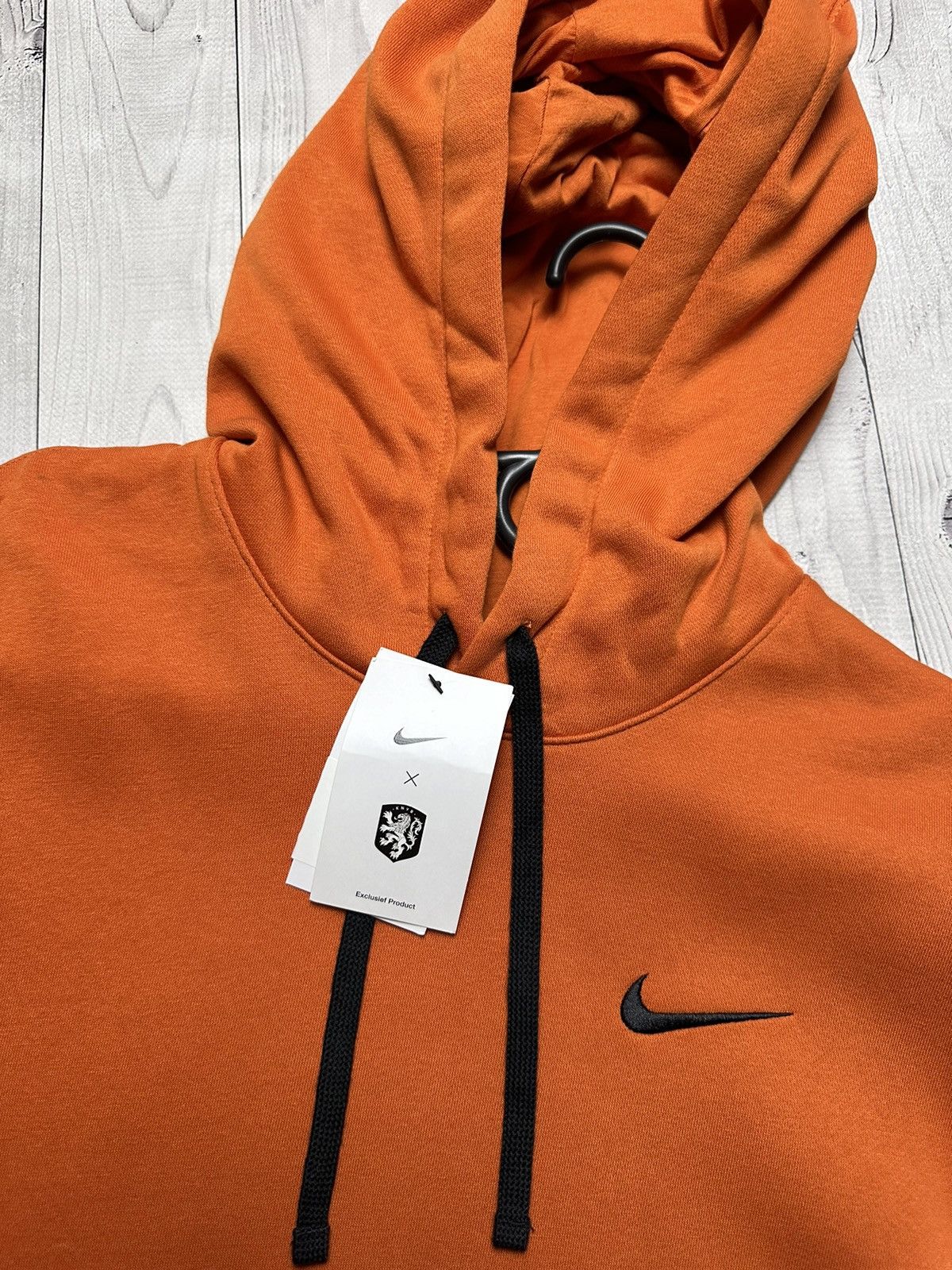 Vintage Nederland Nike soccer hoodie size XL orange big logo Size US XL / EU 56 / 4 - 3 Thumbnail