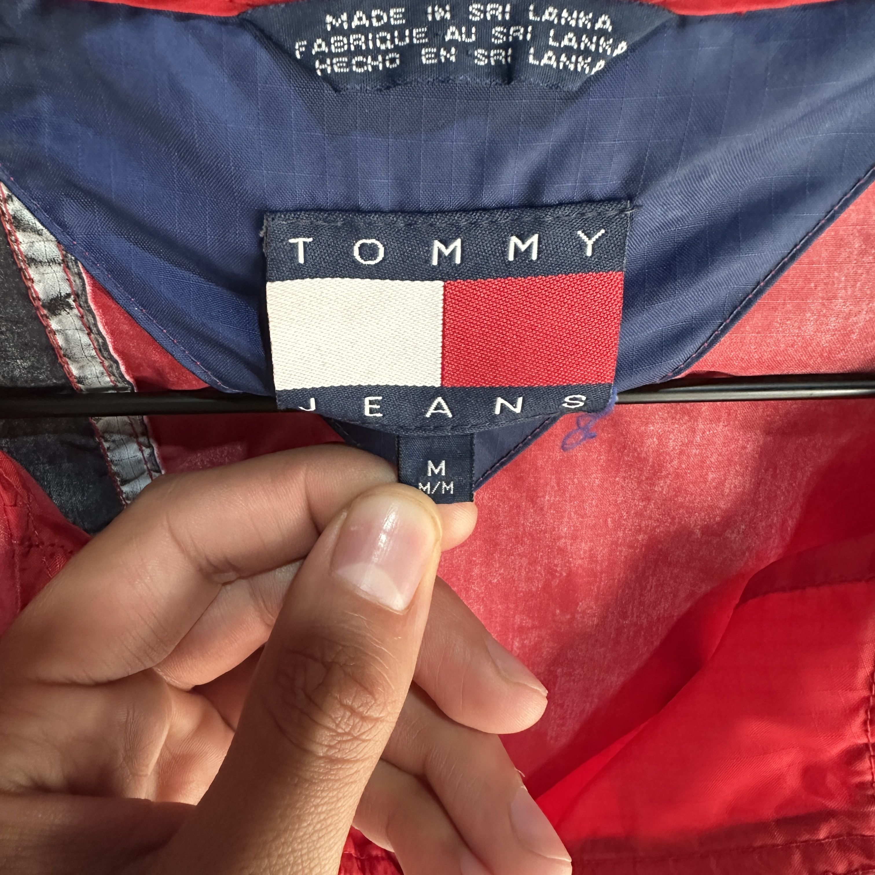 Tommy Hilfiger Vintage Tommy Jeans 1/4 Jacket Mens Medium Red Windbreaker Size US M / EU 48-50 / 2 - 8 Thumbnail