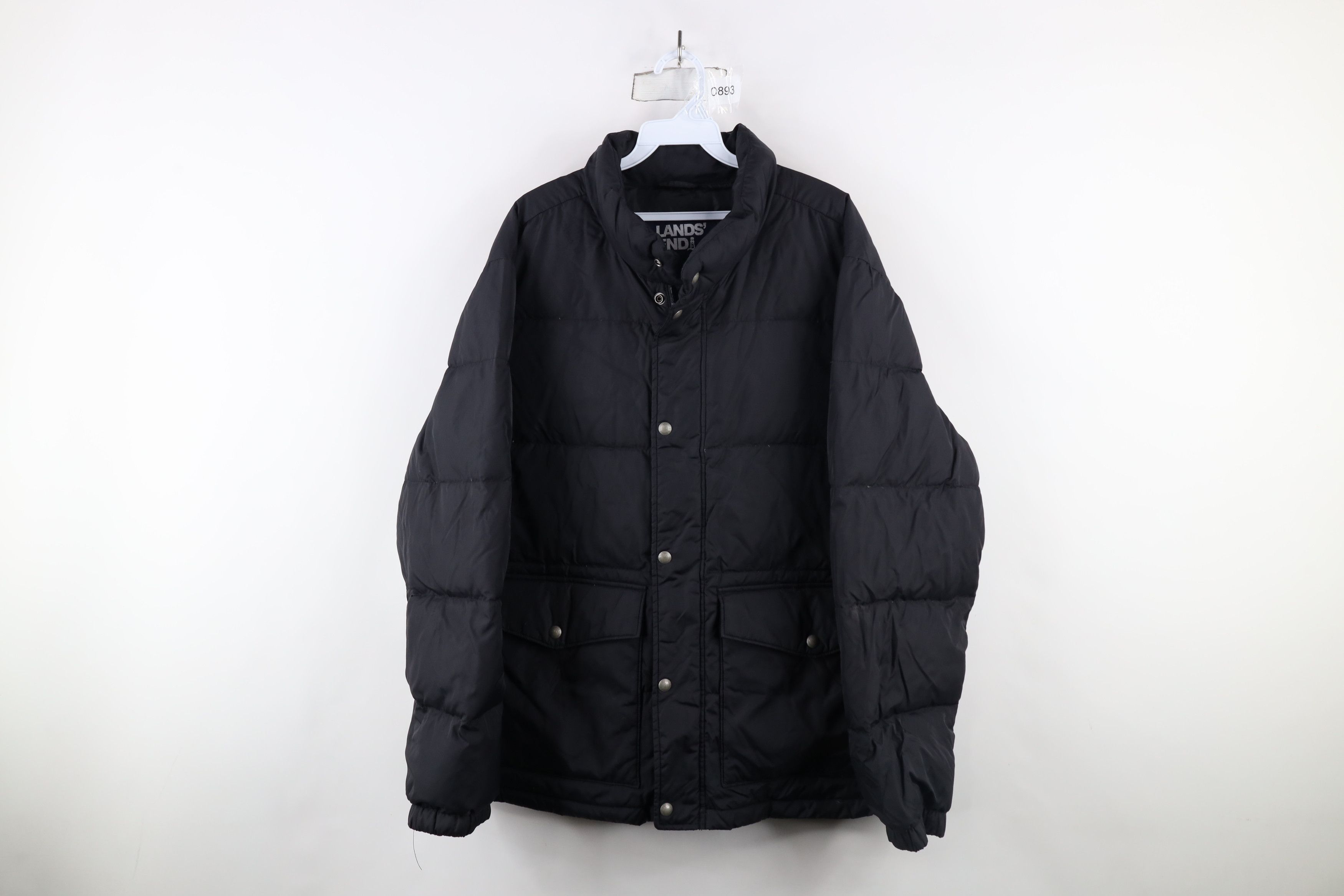 Lands' End × Vintage Vintage Y2K Lands End Down Insulated Puffer Jacket Black Size US L / EU 52-54 / 3 - 1 Thumbnail