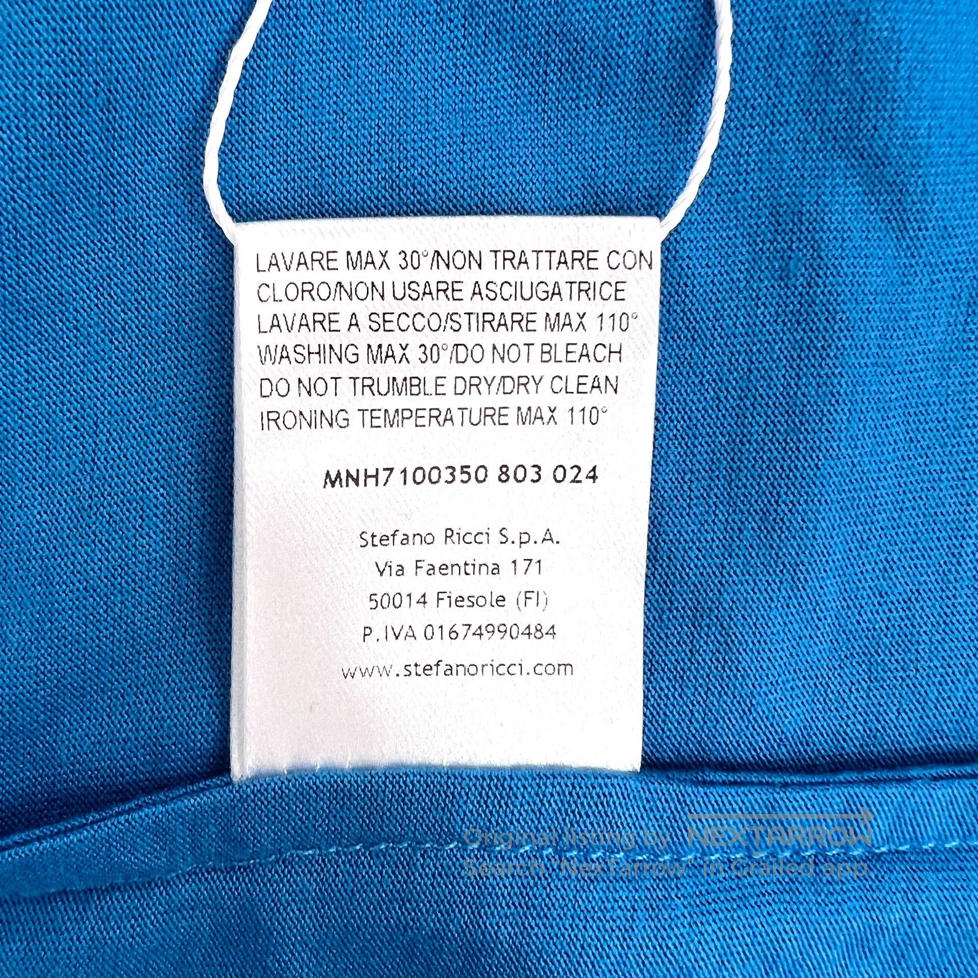 Stefano Ricci Stefano Ricci Blue Eagle Logo Embroidered Cotton Round Nec Size US M / EU 48-50 / 2 - 8 Thumbnail