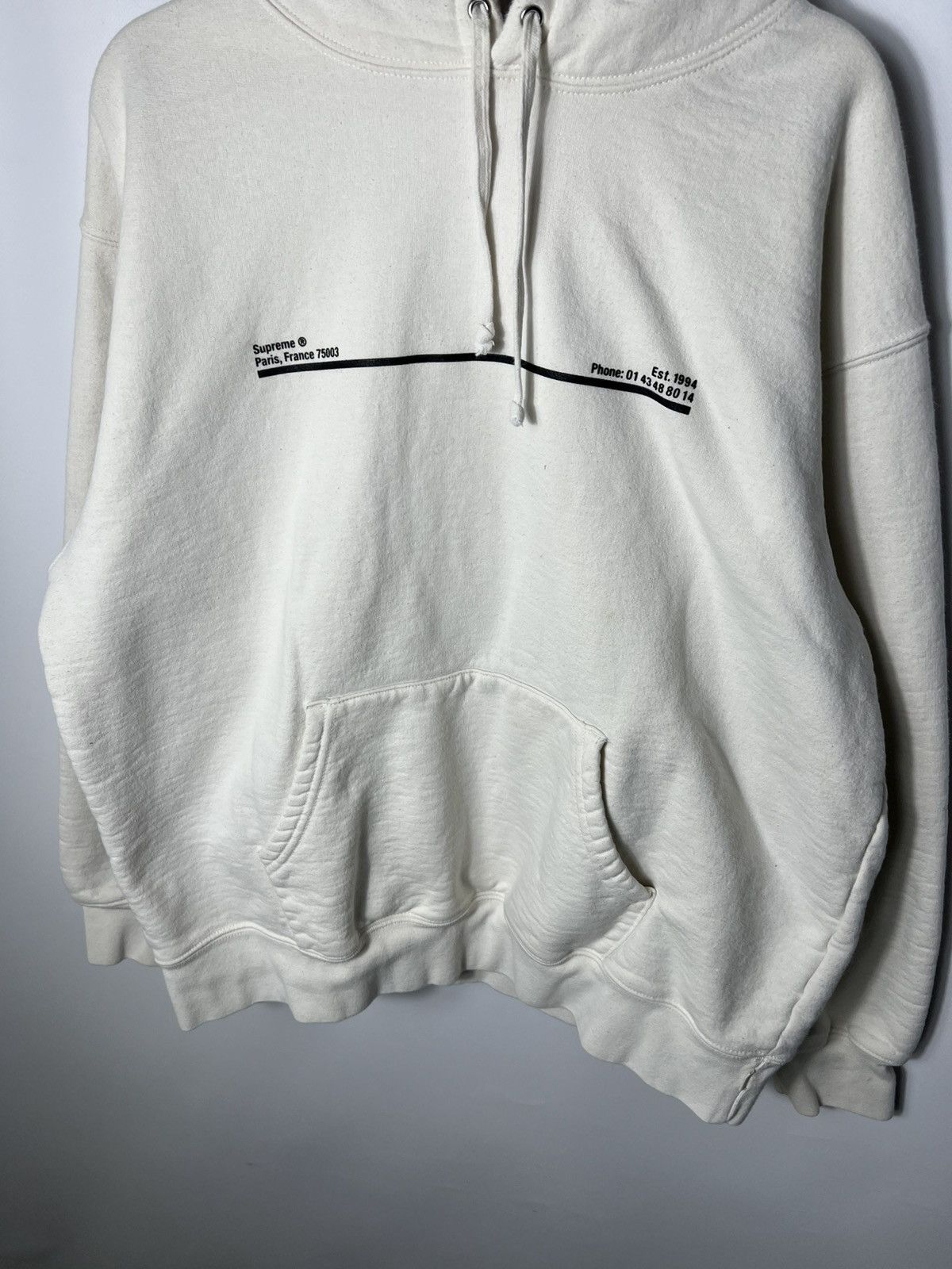 Supreme Y2k streetwear sk8 Supreme Paris France Cream Hoodie Size US L / EU 52-54 / 3 - 3 Thumbnail