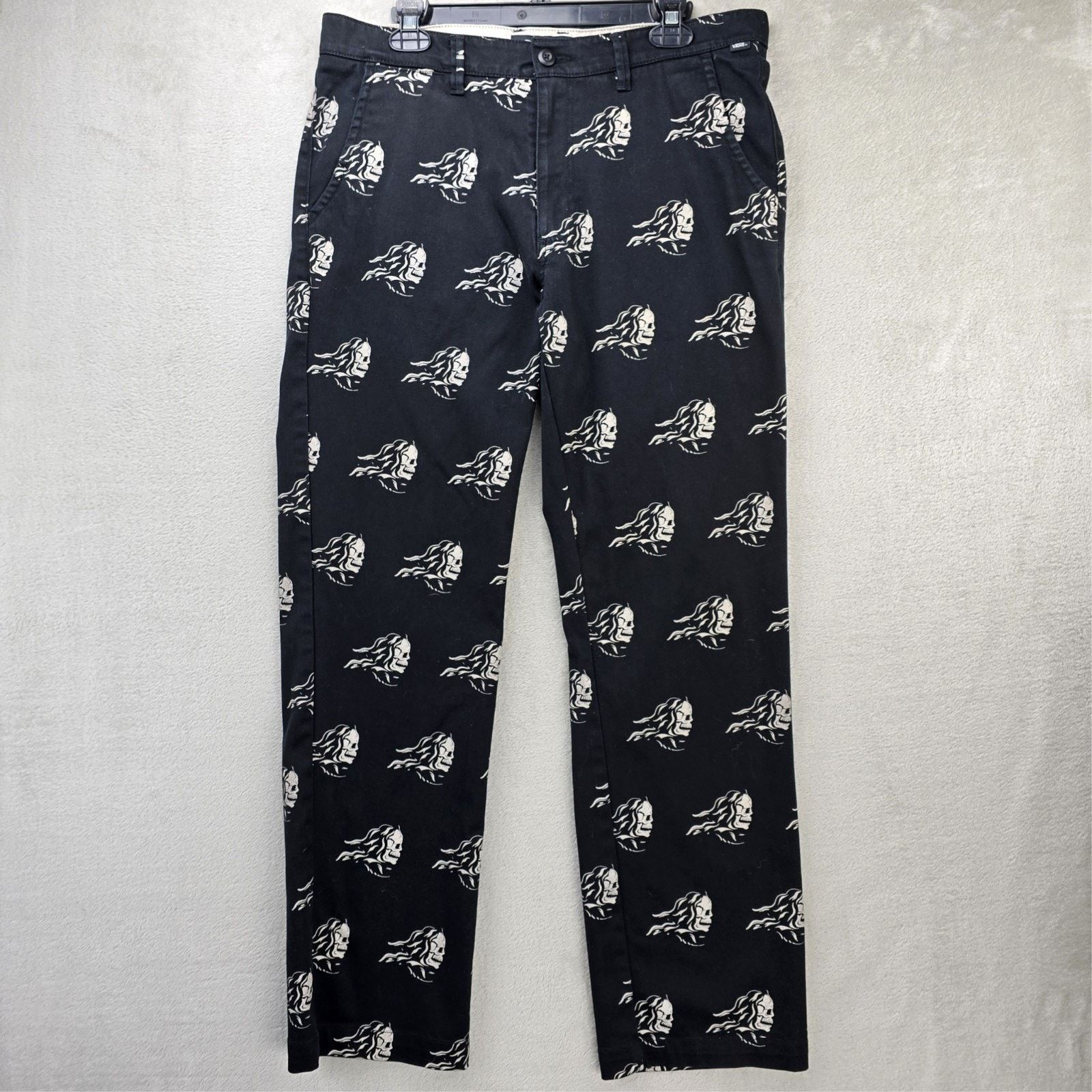 Vans Vans Chino Skater Pants 33 (Fits 34x30) Skulls Reaper AOP Size US 33 - 1 Thumbnail
