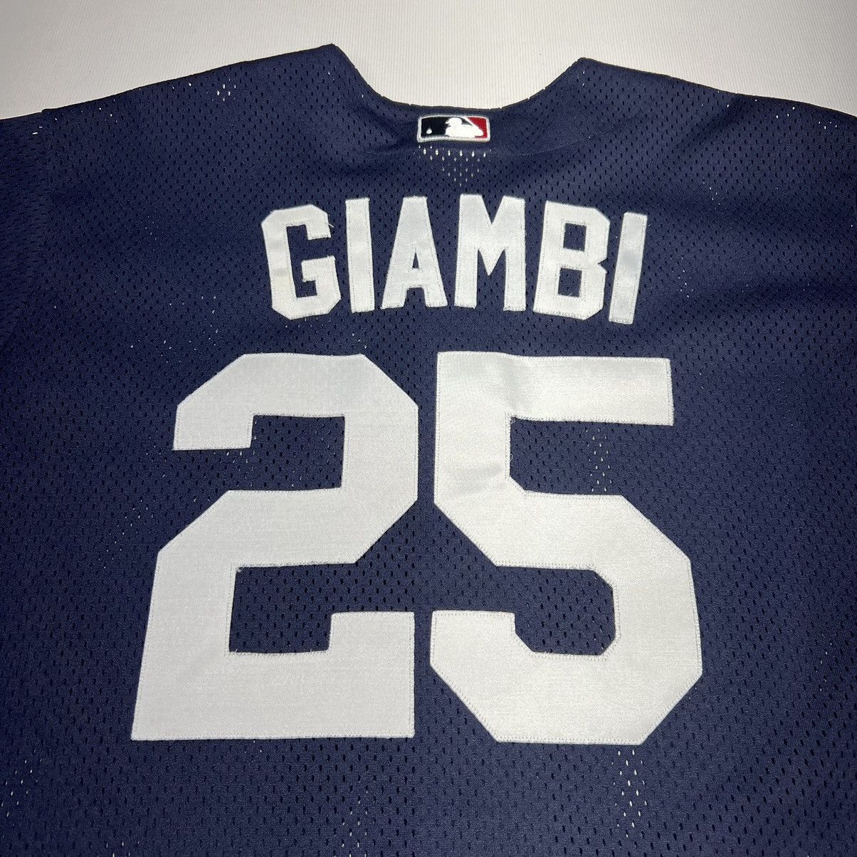 Majestic × New York Yankees × Vintage VTG Yankees Jersey Blue Giambi #25 Majestic MLB Baseball Size US M / EU 48-50 / 2 - 10 Thumbnail