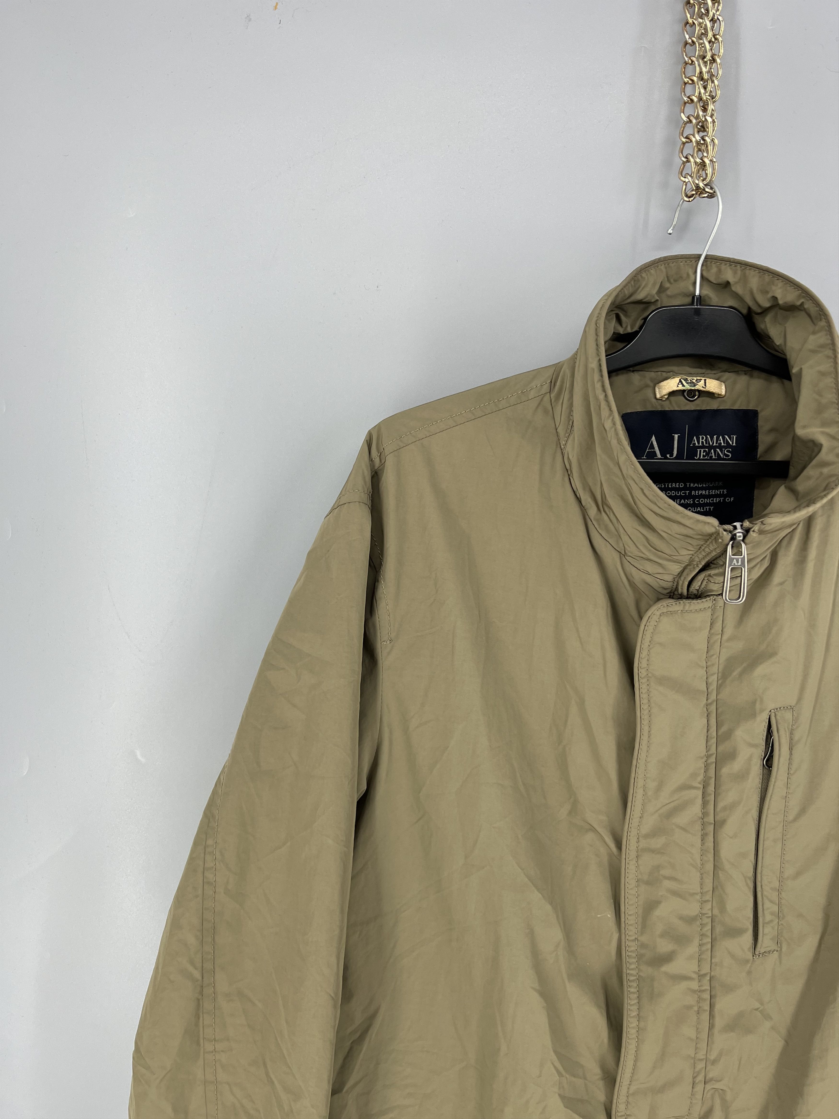 Armani Vintage Armani Jeans Khaki Nylon Parka Jacket Coat EU56 Size US XXL / EU 58 / 5 - 4 Thumbnail