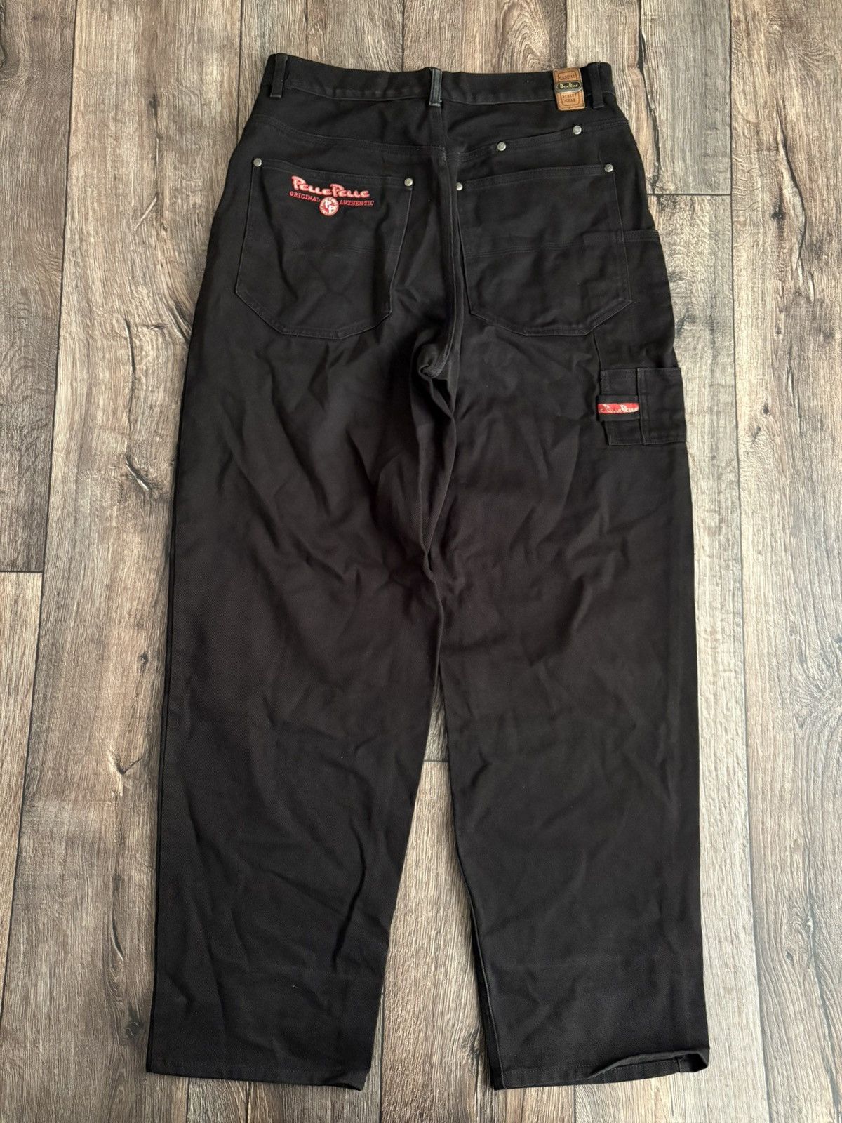 パンツ PELLE PELLE/JEANS CO BLACK CARPENTER 90s～ PELLE PELLE ペレペレ ダメージ デザイン ブラックデニム
