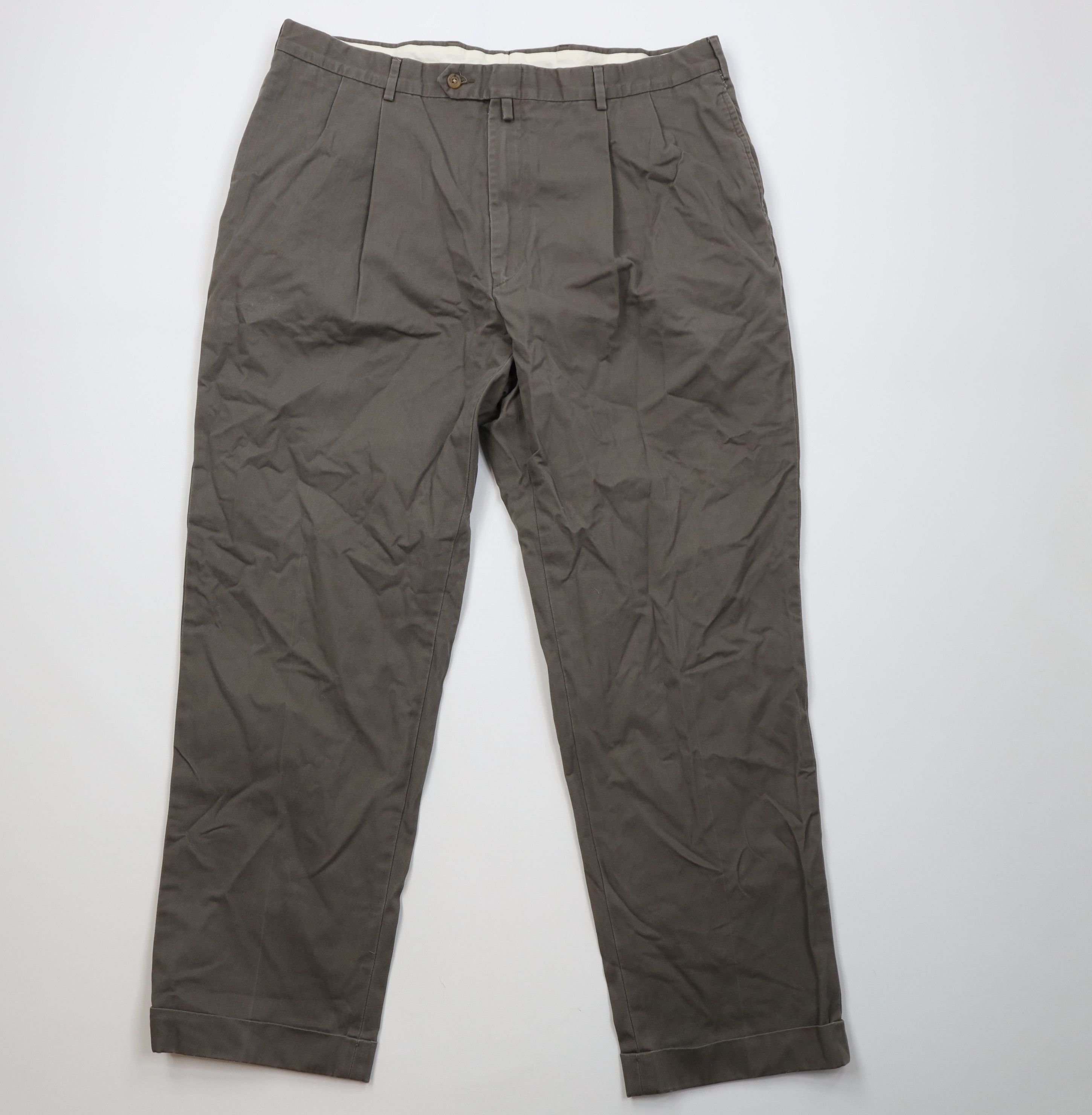 Tommy Hilfiger Vintage 90s Tommy Hilfiger Wide Leg Chino Pants Gray Size US 38 / EU 54 - 1 Thumbnail