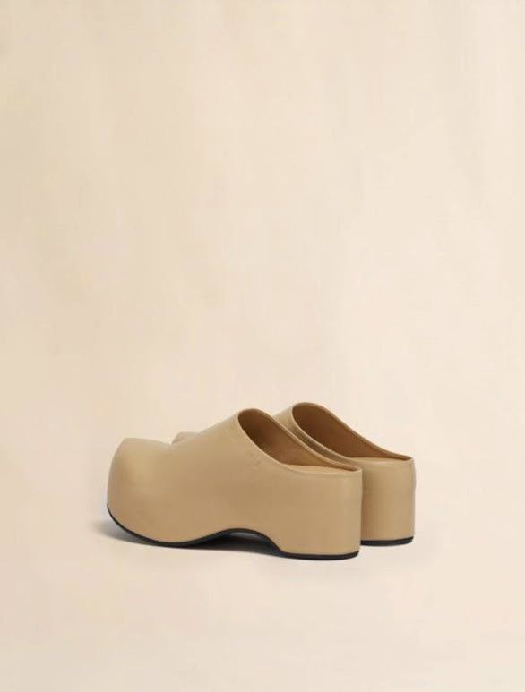 Marni o1w1db10326 Platform Clogs in Beige Size US 9 / IT 39 - 2 Thumbnail