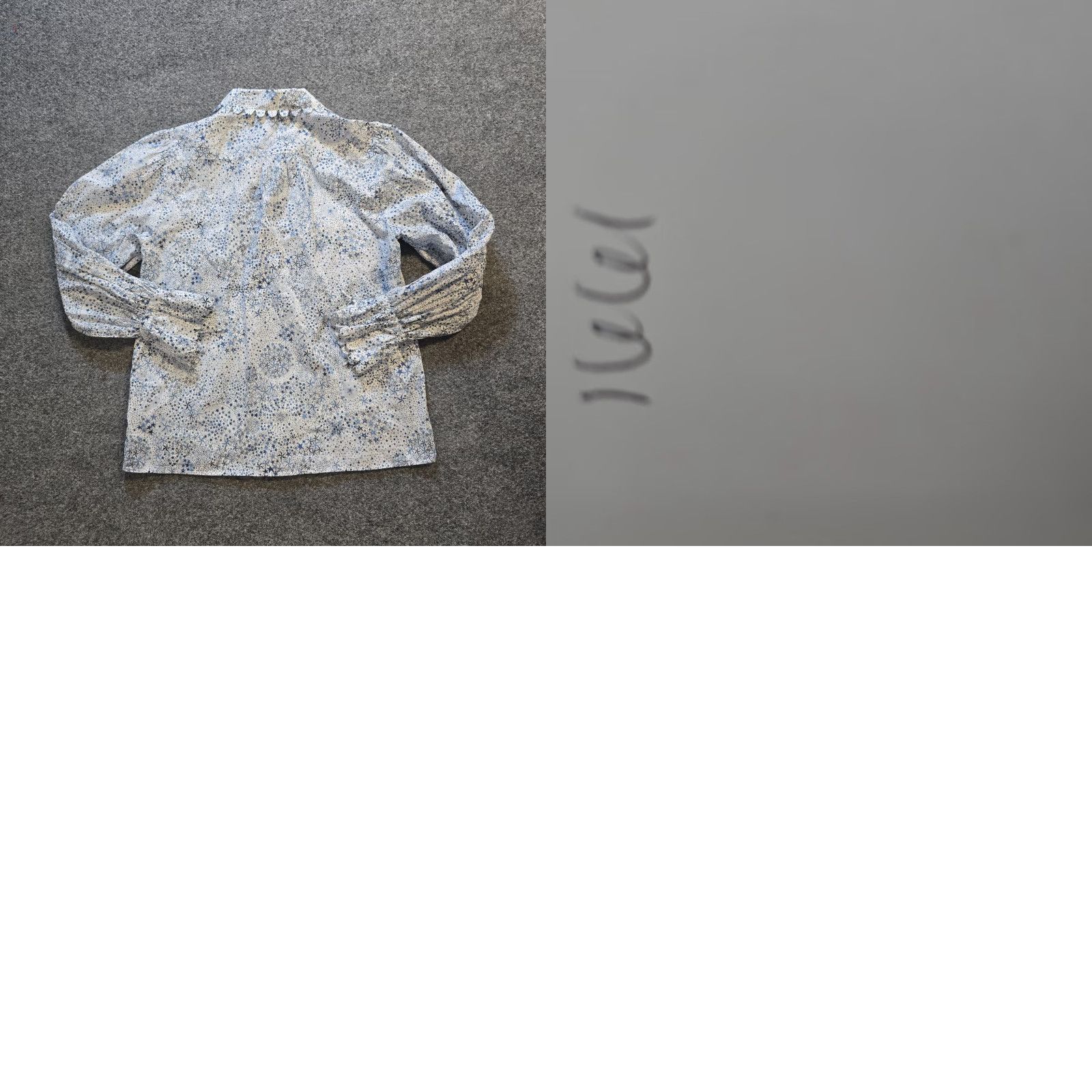 J.Crew J.CREW Blouse Womens XS White Blue Liberty Fabric Stars Art Tie Closure Casual Shirt Size XS / US 0-2 / IT 36-38 - 8 Thumbnail