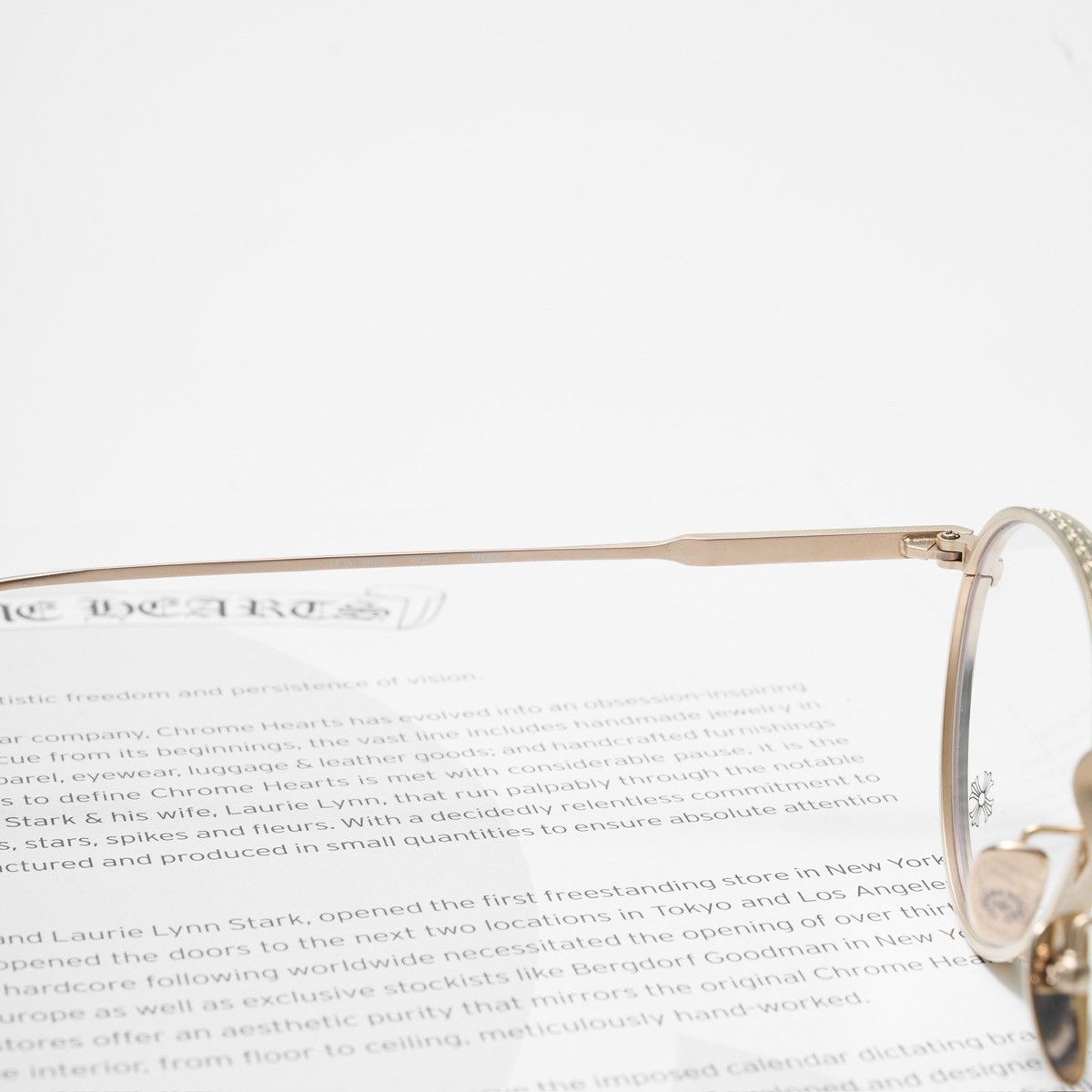 Chrome Hearts CHROME HEARTS THICK GOLD PLATED/MATTE GOLD PLATED GLASSES Size ONE SIZE - 5 Thumbnail
