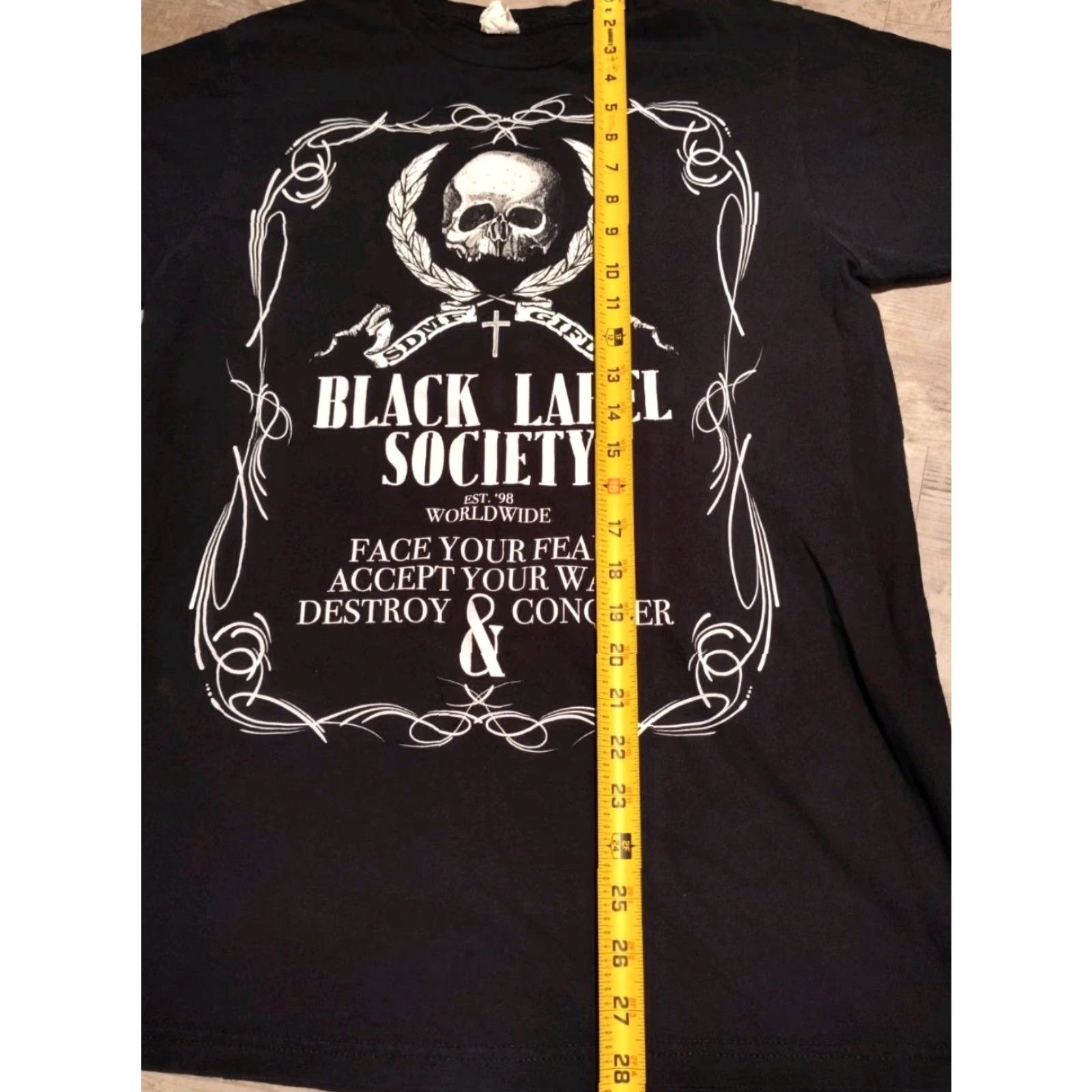 Vintage VINTAGE Bay Island T-Shirt Men Large Black Crew Neck Short Sleeve Graphic Skull Band Music Y2K Size US L / EU 52-54 / 3 - 6 Thumbnail