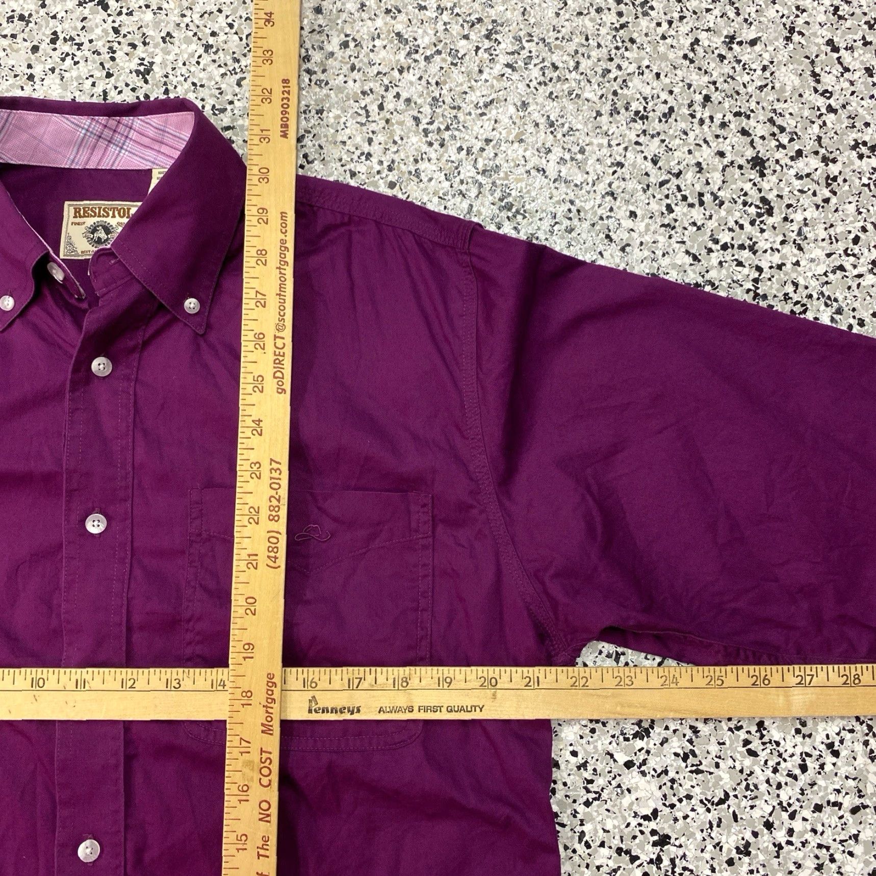 Vintage VINTAGE Resistol Purple Long Sleeve Western Button-Up Shirt Small Men’s Regular Fit Size US S / EU 44-46 / 1 - 3 Thumbnail