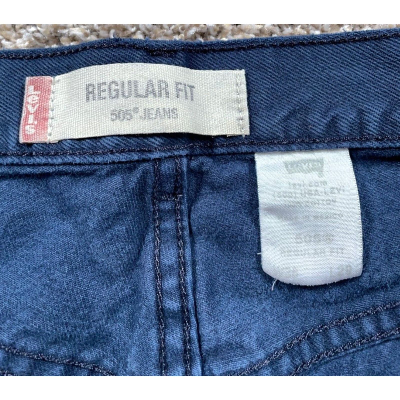 Levi's VINTAGE Levi's 505 Regular Fit Jeans Men's 34 x 28 Dark Blue Denim 90s Retro Grunge Size US 34 / EU 50 - 3 Thumbnail