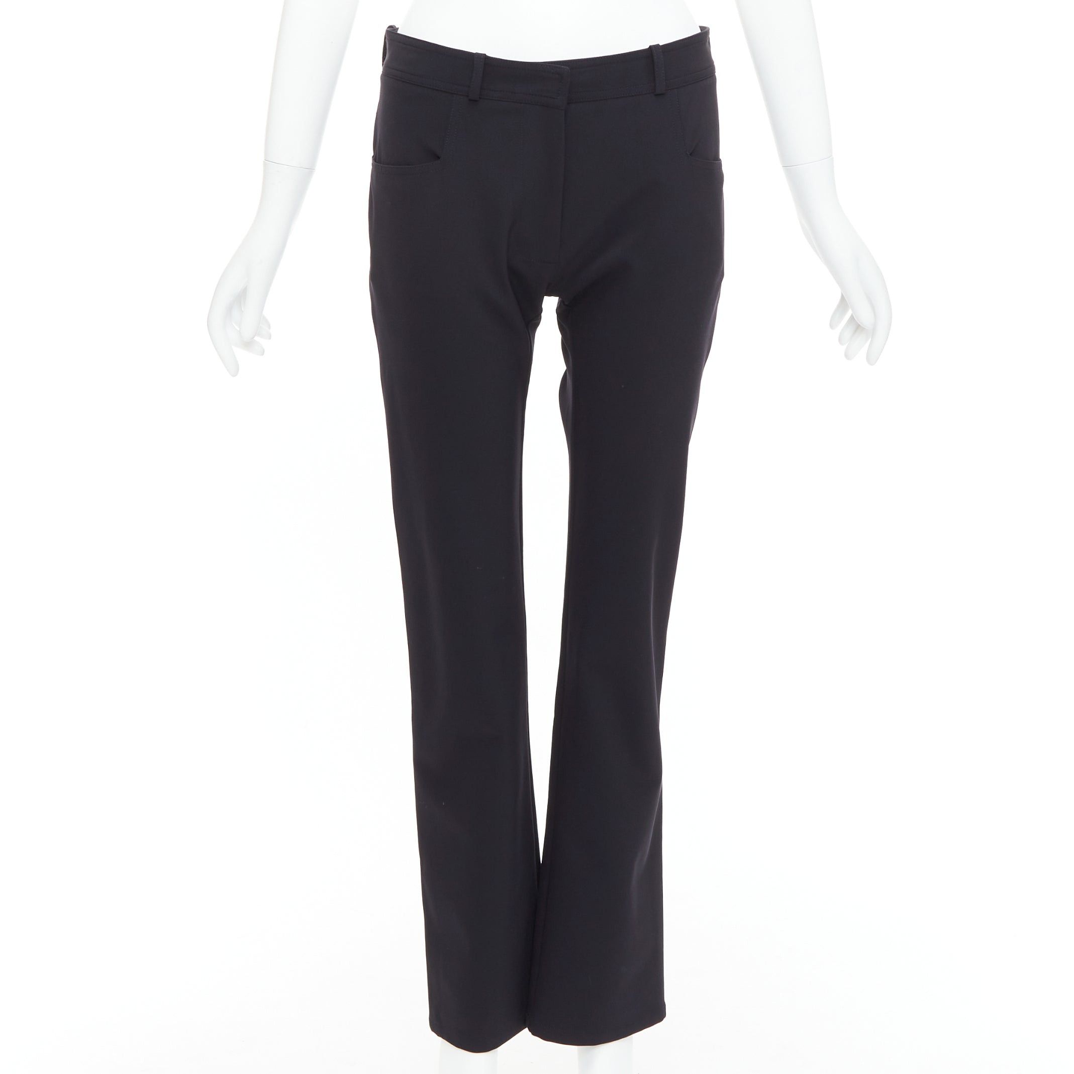 Balenciaga BALENCIAGA Wang black square pockets straight mid trousers FR38 M Size 28" / US 6 / IT 42 - 1 Thumbnail