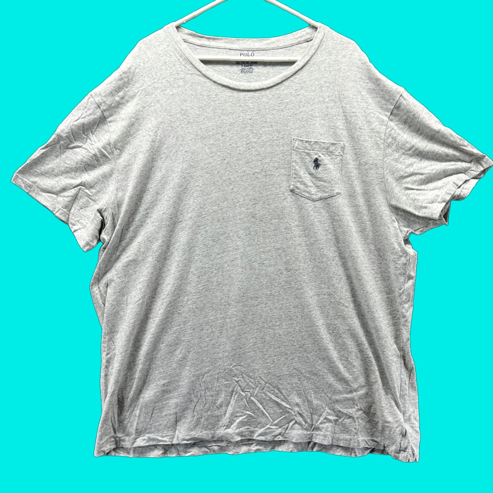 Polo Ralph Lauren Polo Ralph Lauren Shirt Mens 2XL Gray Classic Fit Pocket Tee Cotton Crewneck Shirt Size US XXL / EU 58 / 5 - 1 Thumbnail