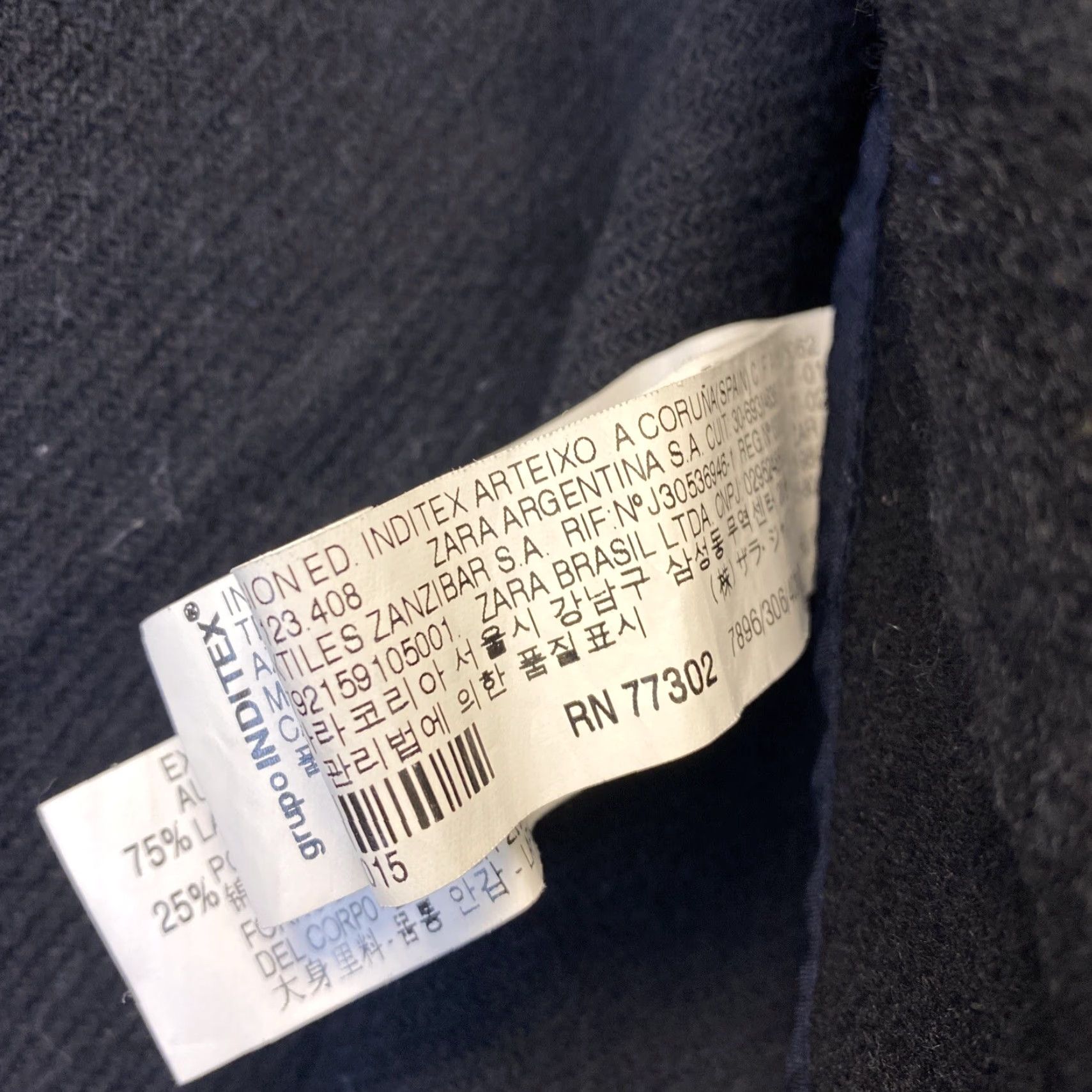Zara VINTAGE Zara Women Jacket Short Wool Cashmere Blend Zip Outwear Black XS Women 2010s Coat Size 26" / US 2 / IT 38 - 6 Thumbnail