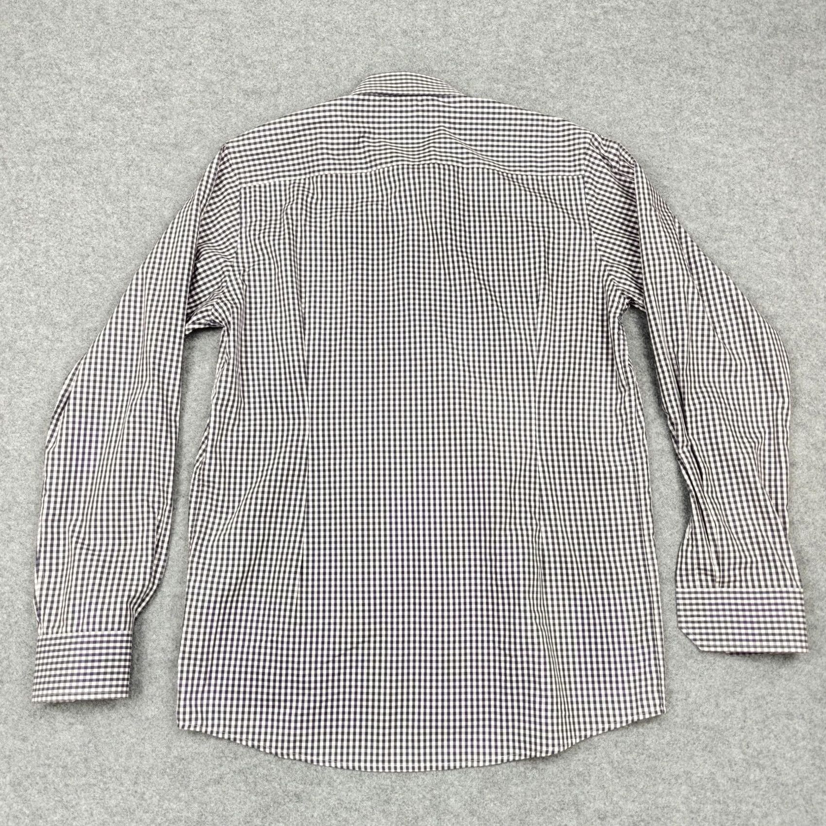 Eton Eton Dress Shirt Mens 16.5 34/35 Blue Gingham Regular Long Sleeve Spread Collar Size 46R - 7 Thumbnail