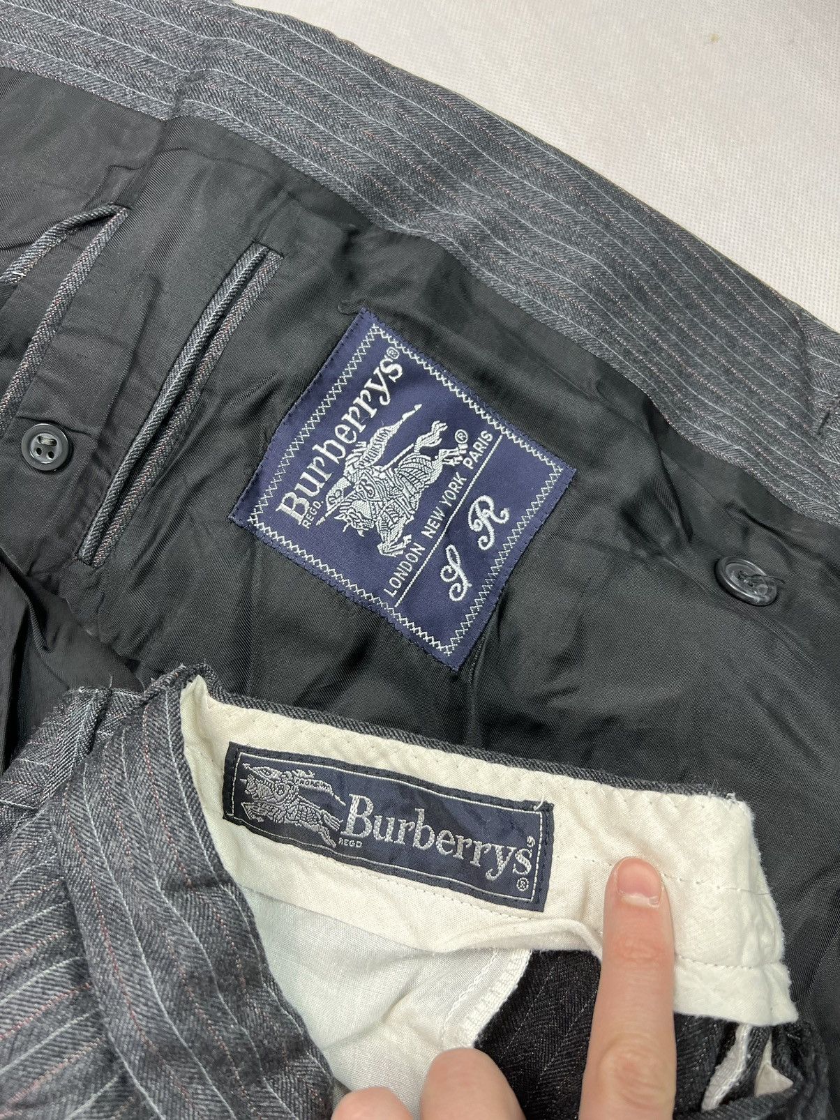 Burberry × Vintage Double-Breasted Blazer + Pants Burberry vintage 90’s Size US XL / EU 56 / 4 - 4 Thumbnail