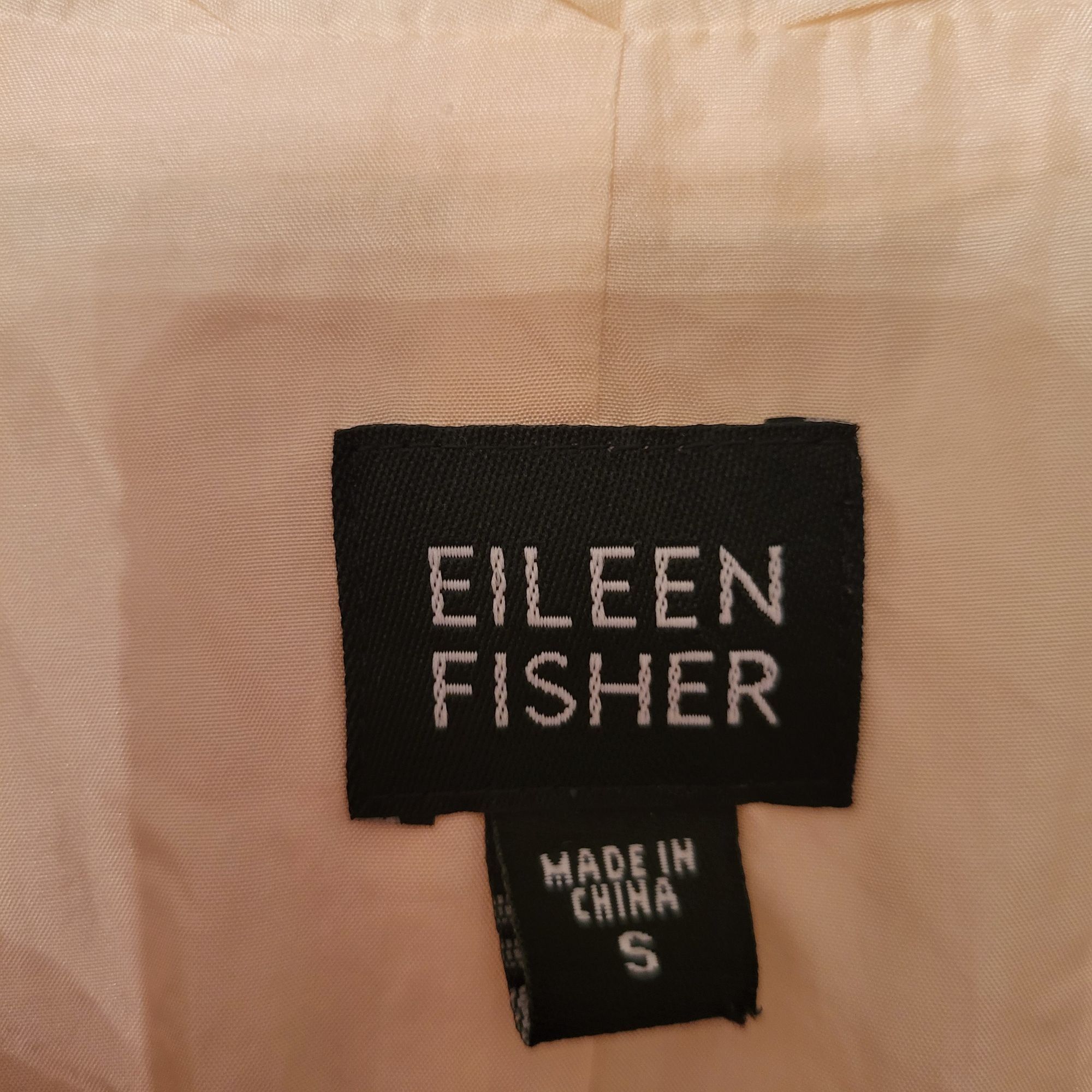 Eileen Fisher Eileen Fisher Textured Cream Silk Open Front Jacket Blazer S Size S / US 4 / IT 40 - 2 Thumbnail
