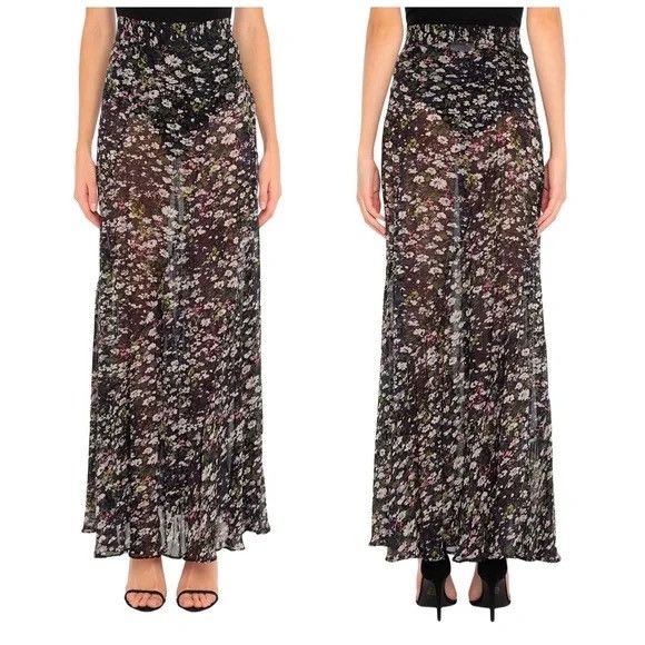 Ganni Ganni Georgette Sheer Floral Print Viscose Maxi Skirt FW19 Size 32" / US 10 / IT 46 - 1 Thumbnail