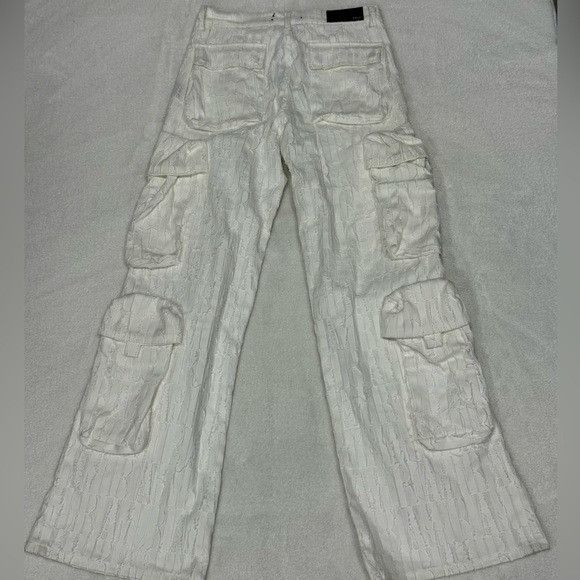 Amiri AMIRI Wide-Leg Cargo Pants Monogram White Men’s Size 30 Size US 30 / EU 46 - 8 Thumbnail