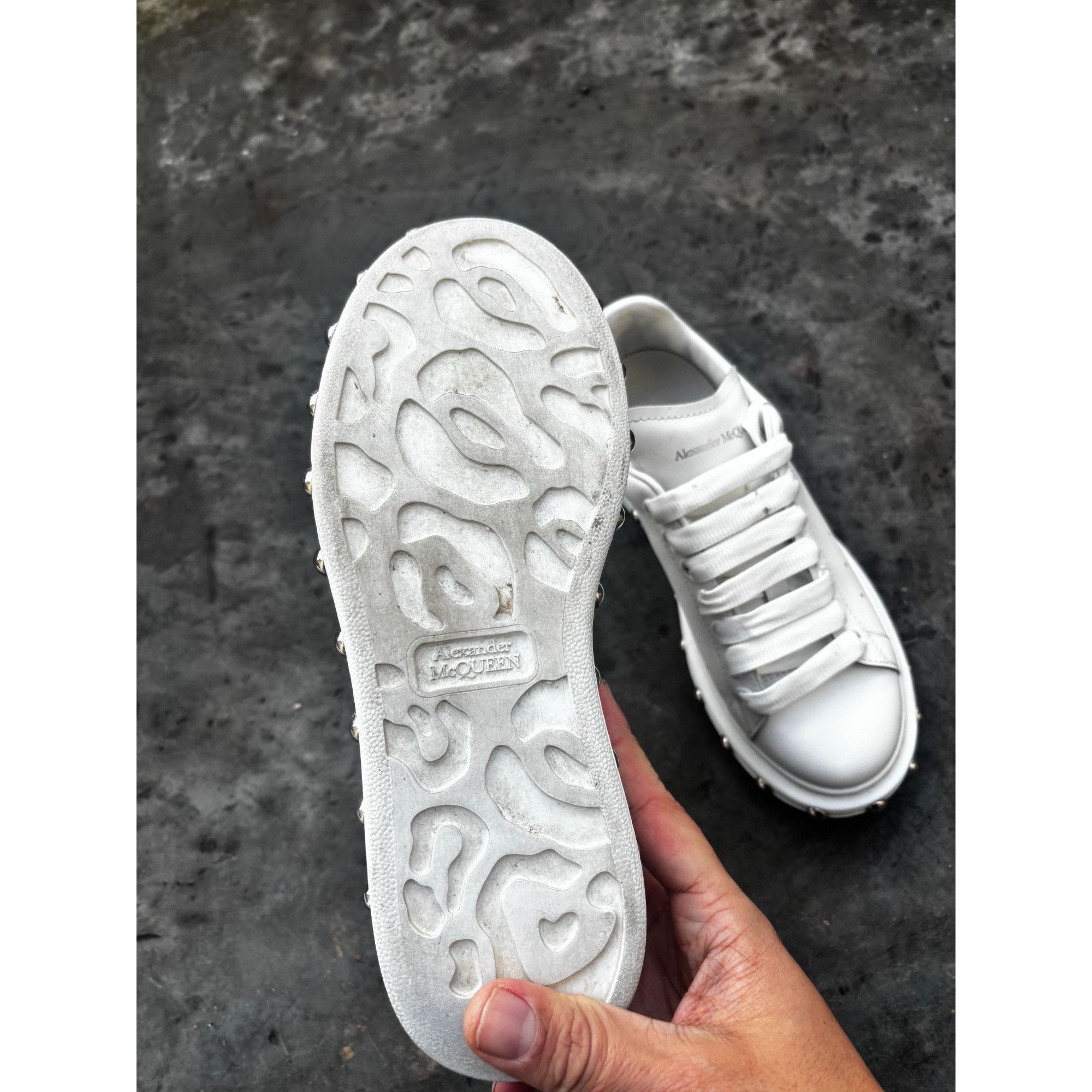 Alexander McQueen Alexander McQueen "Larry" - Studded Silver Sole - EU 36 Size US 6 / IT 36 - 10 Thumbnail