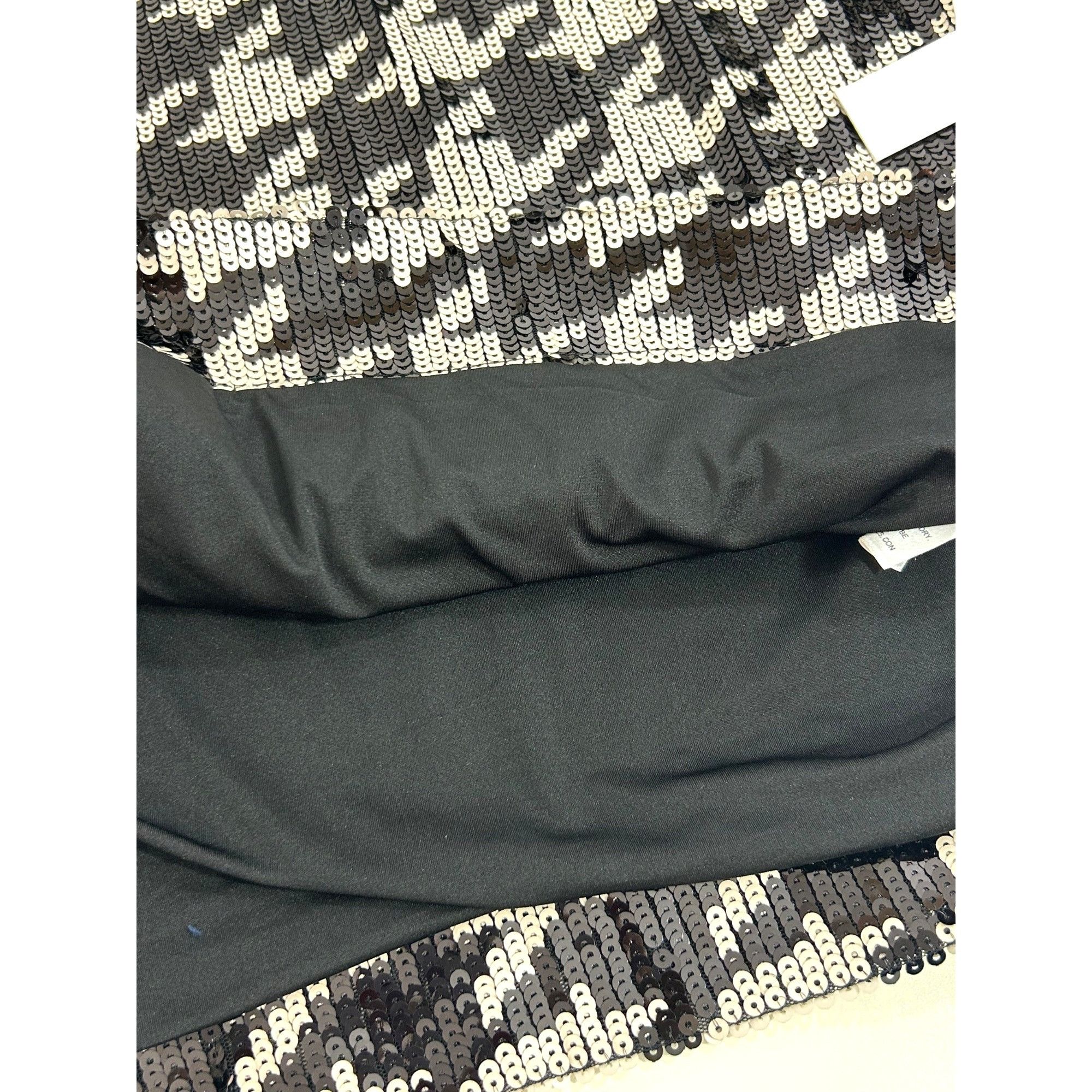Chicos Chico’s Sequins Top Houndstooth Tunic Black White 1US M Spe Size M / US 6-8 / IT 42-44 - 8 Thumbnail