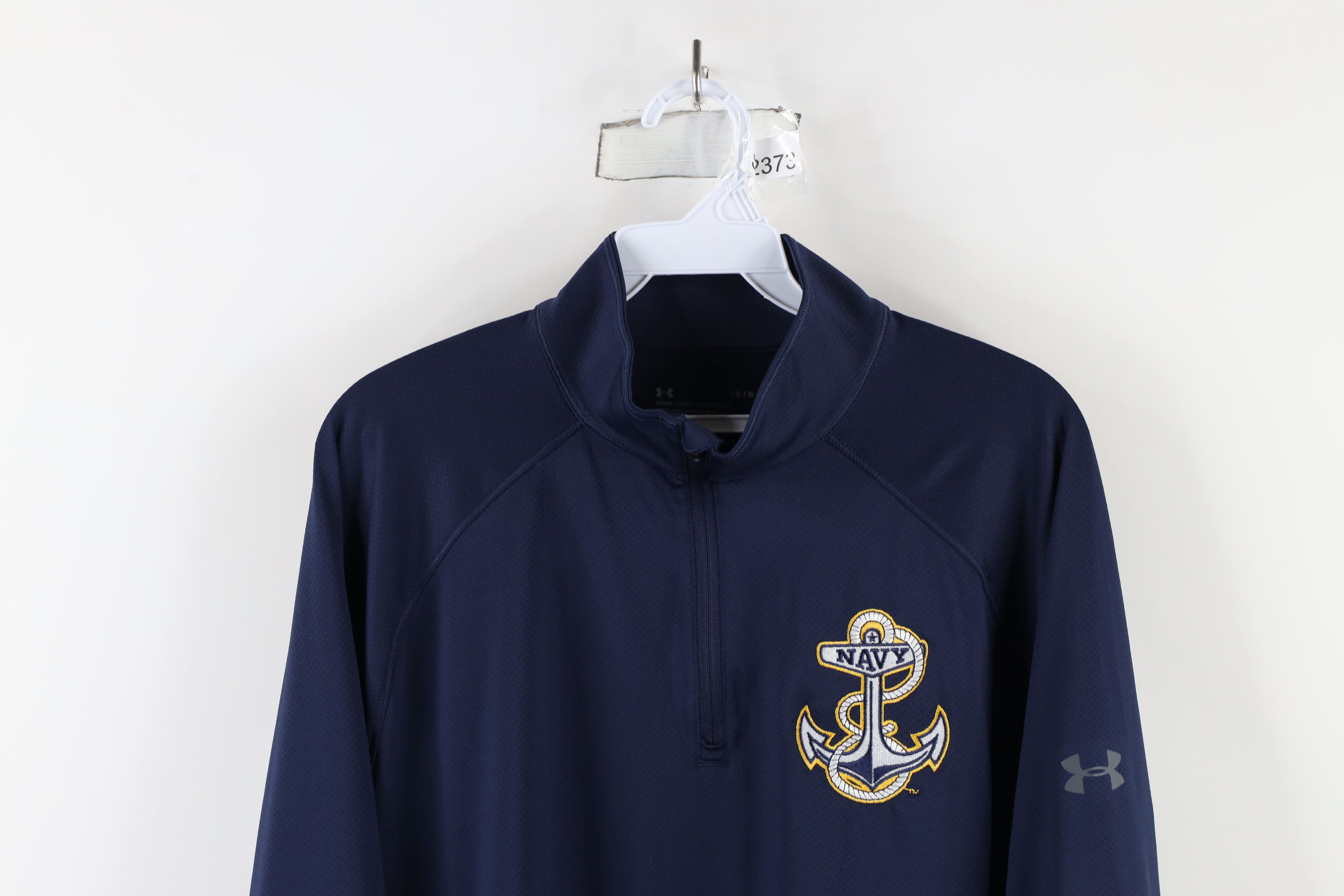 Under Armour × Vintage Under Armour US Navy Naval Academy Half Zip Pullover Jacket Size US L / EU 52-54 / 3 - 2 Thumbnail