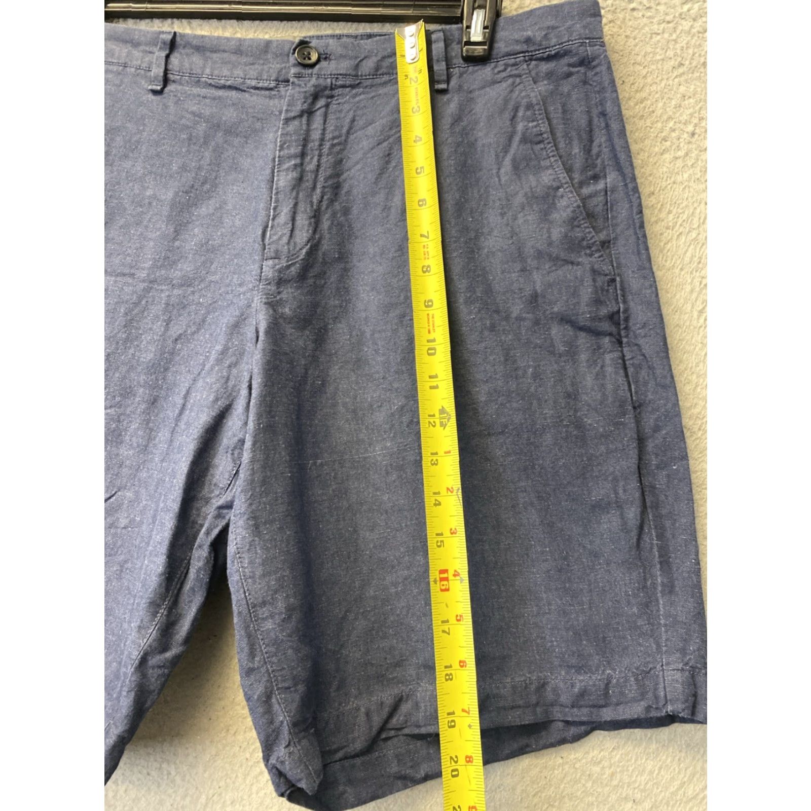 Gap GAP Men's Flat Front Navy Shorts Size 36 Linen Blend Adult /129-29 Size US 36 / EU 52 - 5 Thumbnail