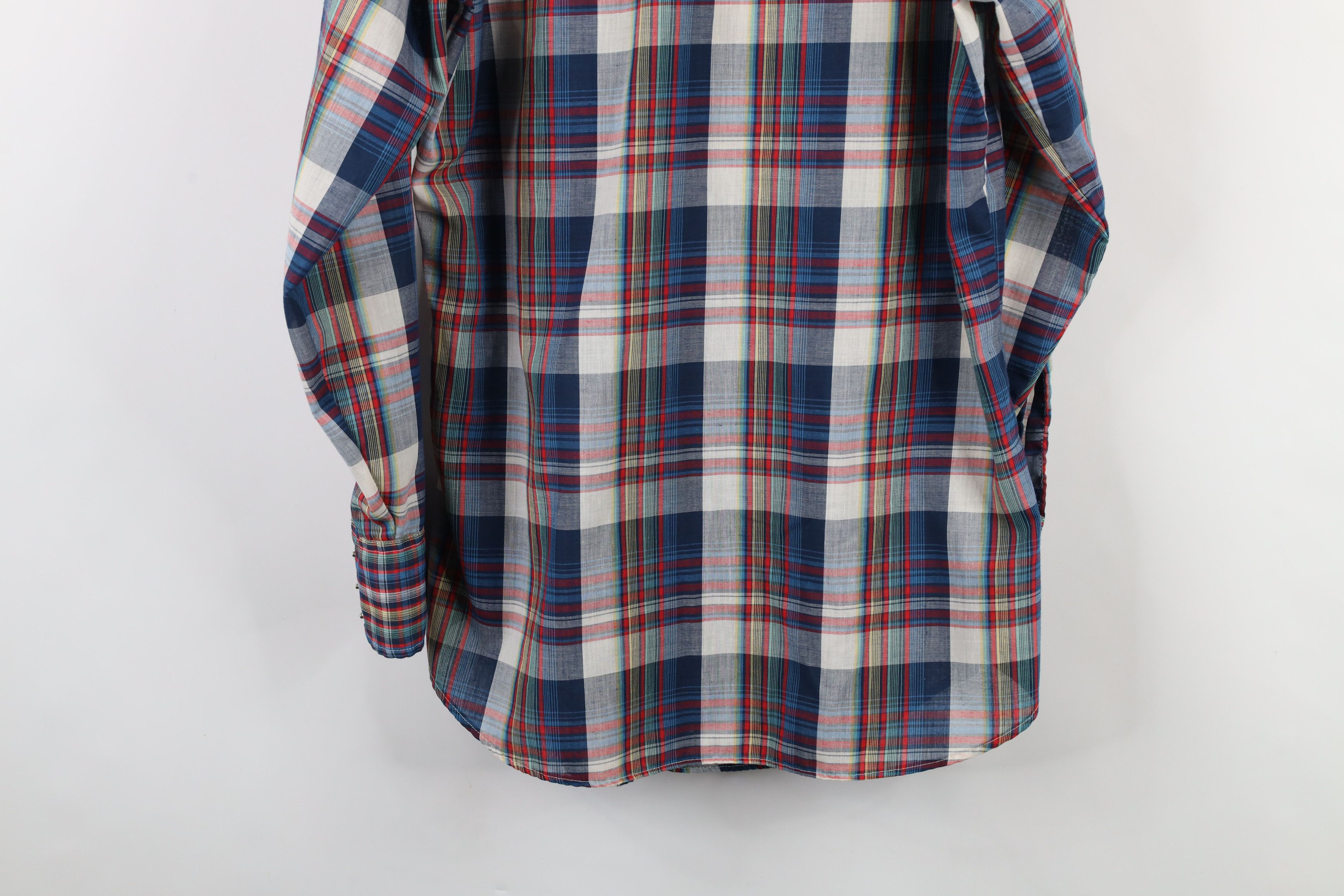 Levi's × Vintage Vintage 70s Levis Plaid Western Cowboy Snap Button Shirt USA Size US M / EU 48-50 / 2 - 11 Thumbnail