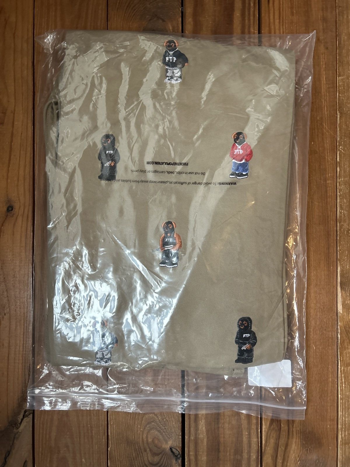 Fuck The Population FTP Polo Bear Tan Chino Pants Size US 34 / EU 50 - 4 Thumbnail
