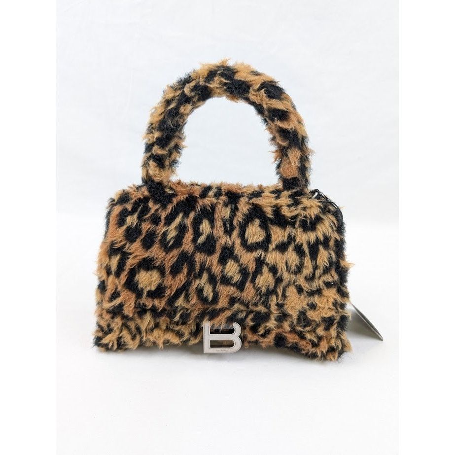 o1rshd1 Size:OS / Leopard Hourglass Top Hand Bag Beige/Brown