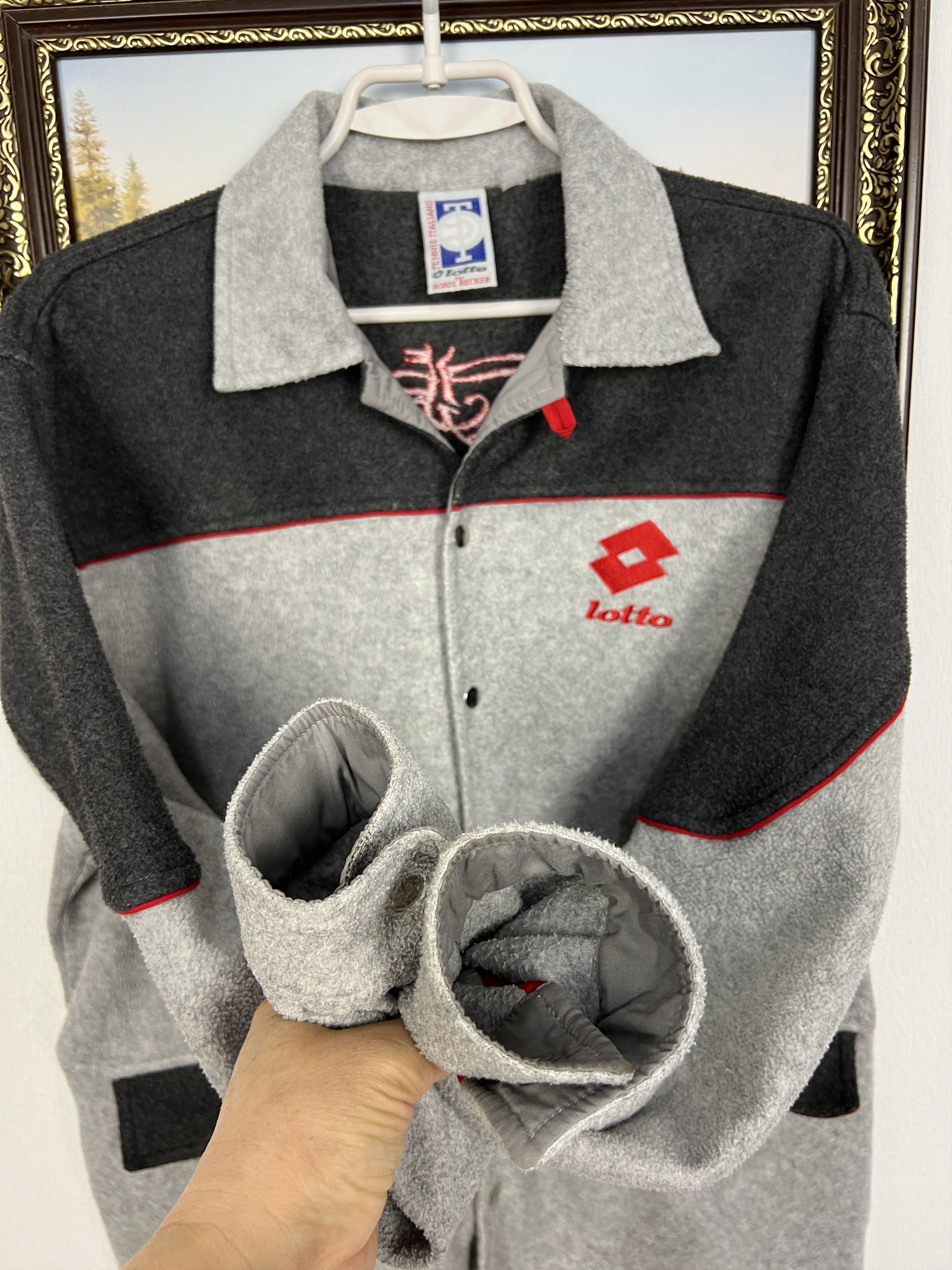 Lotto Sport Vintage Boris Becker Tennis Fleece Jacket Track Top Rare Size US M / EU 48-50 / 2 - 6 Thumbnail