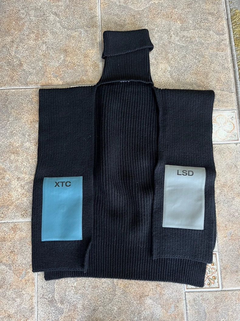Raf simons sizze os Turtleneck scarf sweater