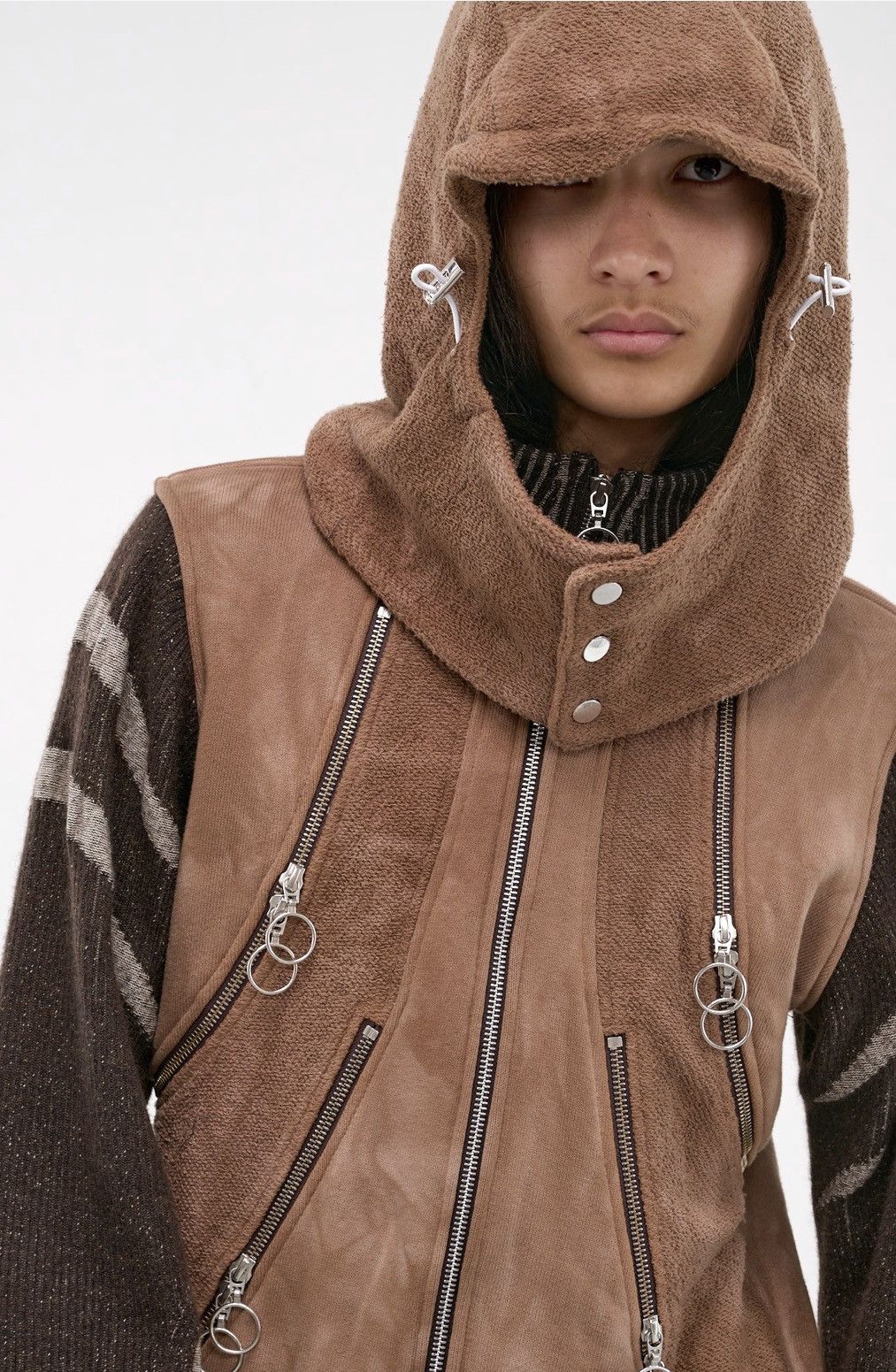 Charlie Constantinou HYBRID JERSEY & MOHAIR ZIP HOODIE Size US L / EU 52-54 / 3 - 7 Thumbnail