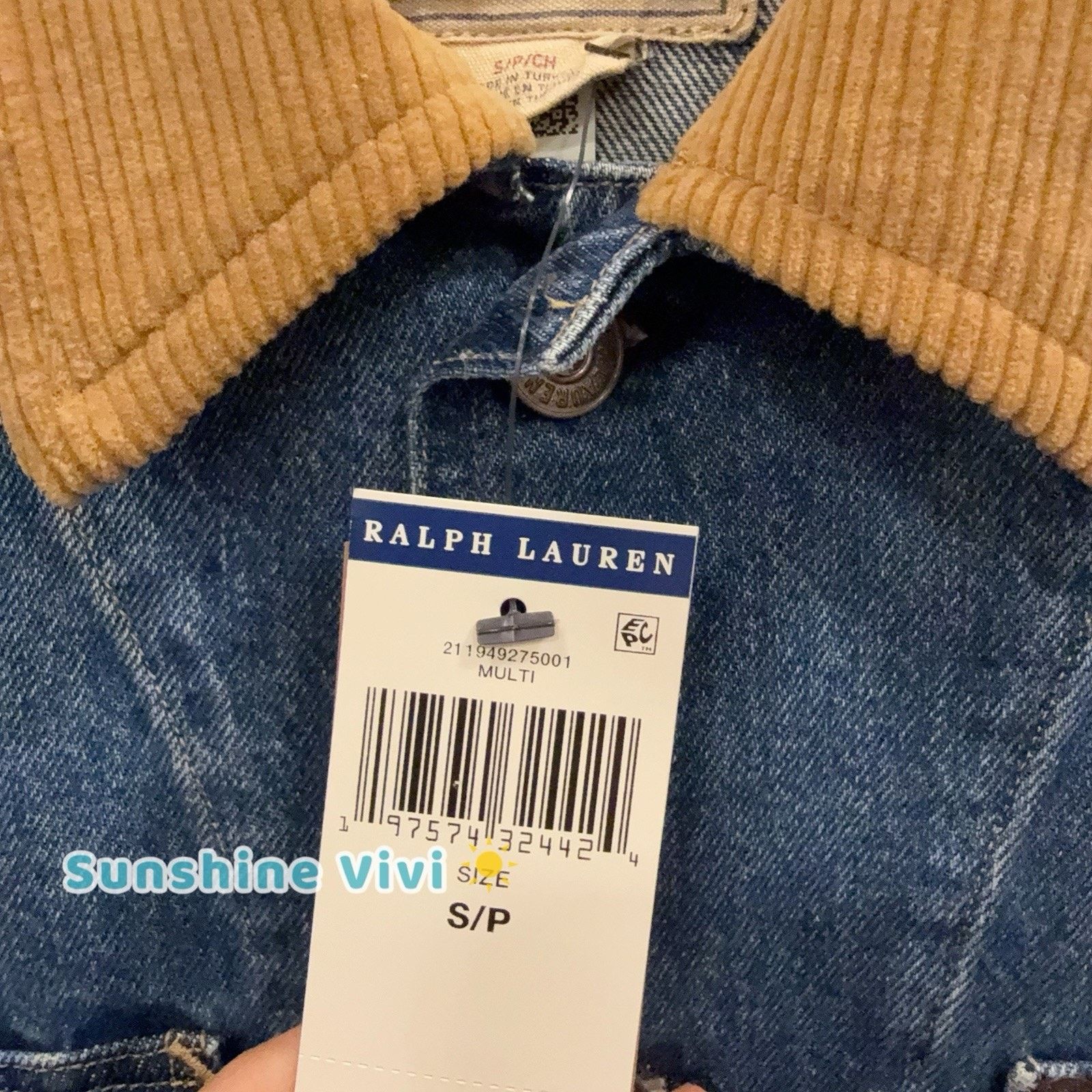 Ralph Lauren NWT Polo Ralph Lauren Women Denim Utility Jacket Corduroy Size US S / EU 44-46 / 1 - 2 Thumbnail