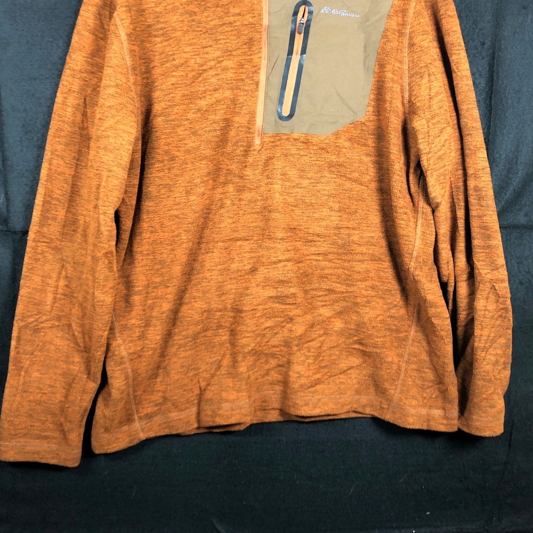 Eddie Bauer Eddie Bauer Outdoors Mens Sweatshirt Orange Fleece 1/4 Zip Long Sleeve Large Size US L / EU 52-54 / 3 - 3 Thumbnail