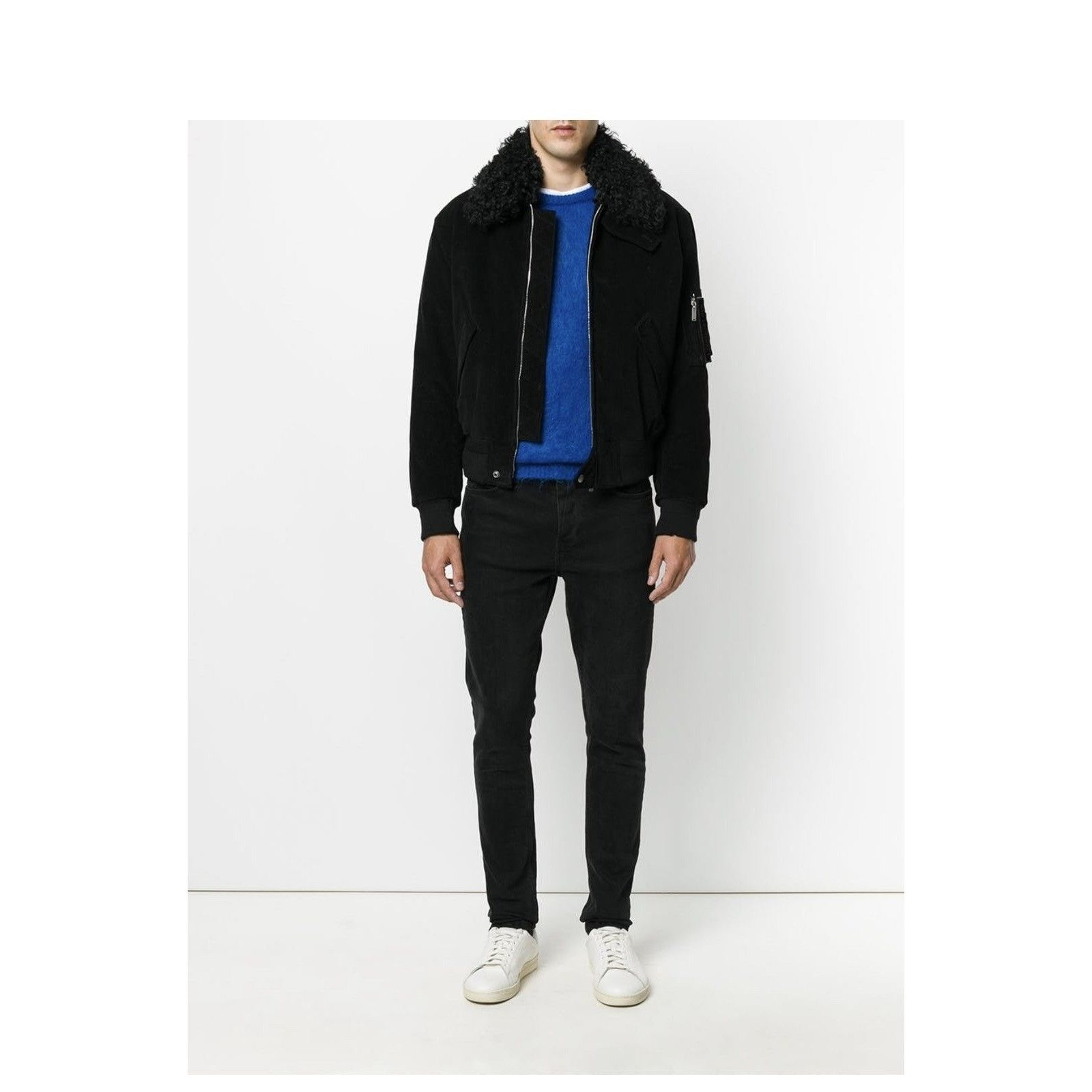 Saint Laurent Paris Saint Laurent Lamb Fur Trim Jacket Size US M / EU 48-50 / 2 - 3 Thumbnail