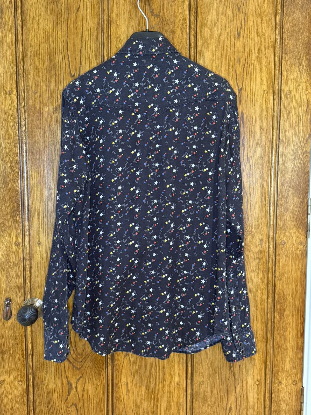 Saint Laurent Paris Saint Laurent star print western black shirt Size US M / EU 48-50 / 2 - 15 Thumbnail