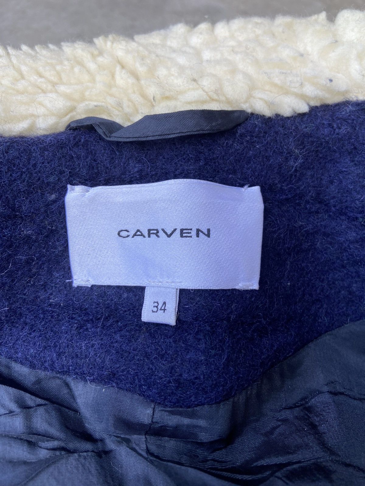 Carven Carven Navy Blue and Black Wool Coat Jacket Size XXS / US 00 / IT 34 - 11 Thumbnail