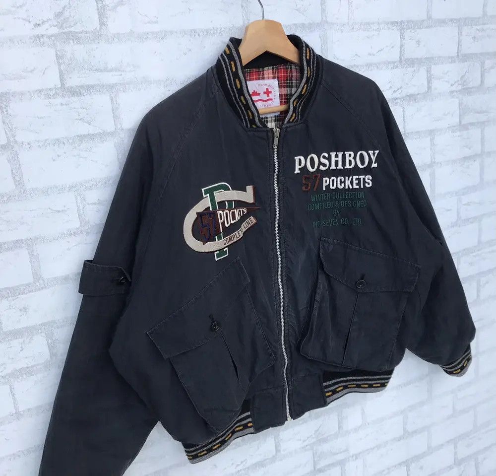 Japanese Brand × Vintage 🔥🔥RARE🔥🔥 VINTAGE 90”s POSHBOY BOMBER JACKET Size US M / EU 48-50 / 2 - 3 Thumbnail
